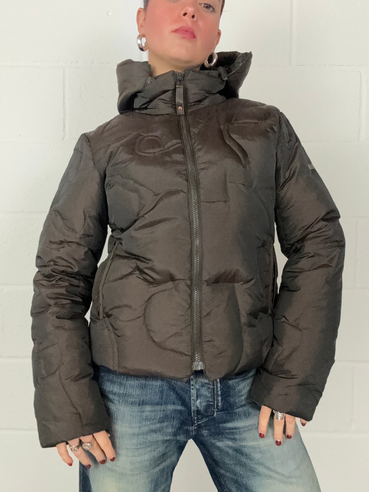 Firetrap Brown Puffer Jacket (M)