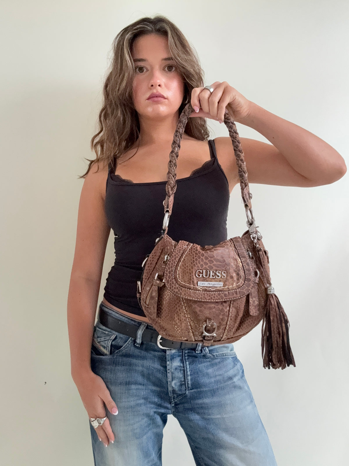 Guess Animal Print Shoulder Bag