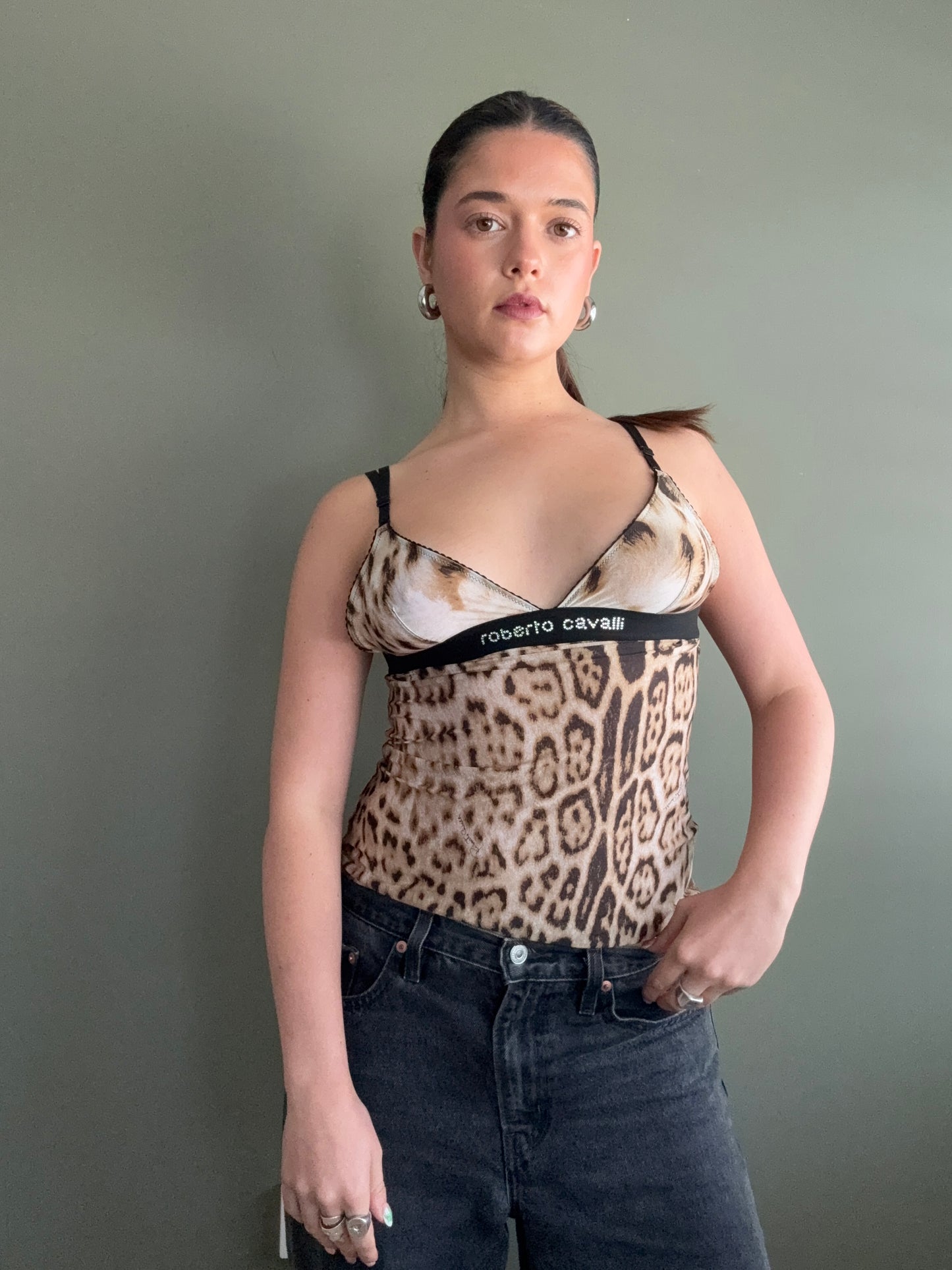 Roberto Cavalli Leopard Cami (S)
