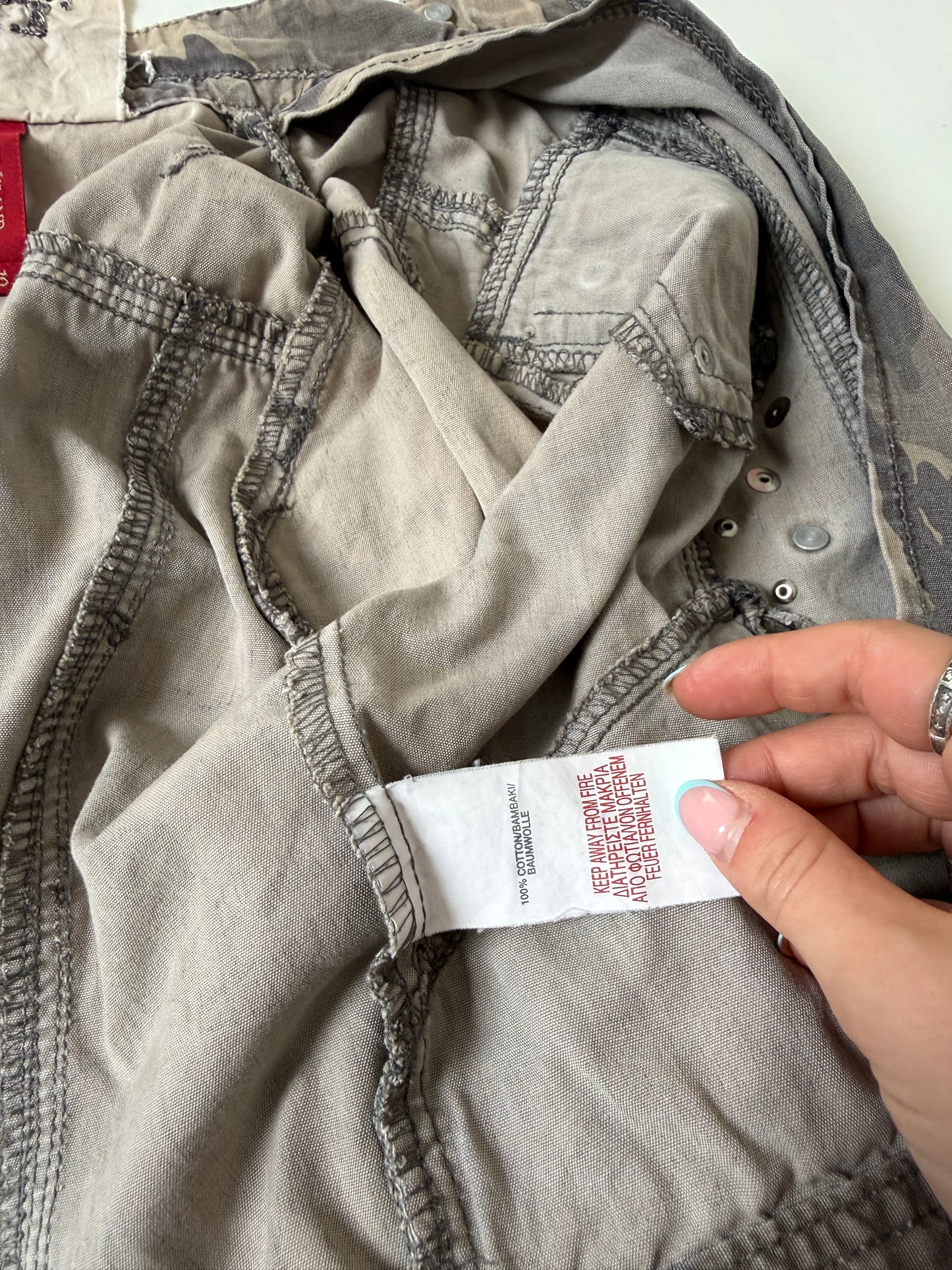 Cropped Camouflage Y2K Jacket (UK10)