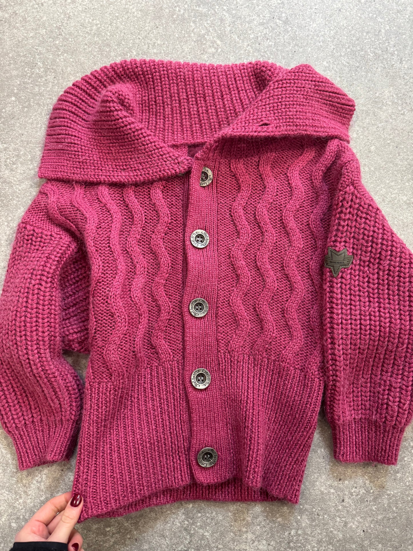 Diesel Pink Knitted Cardigan (S)