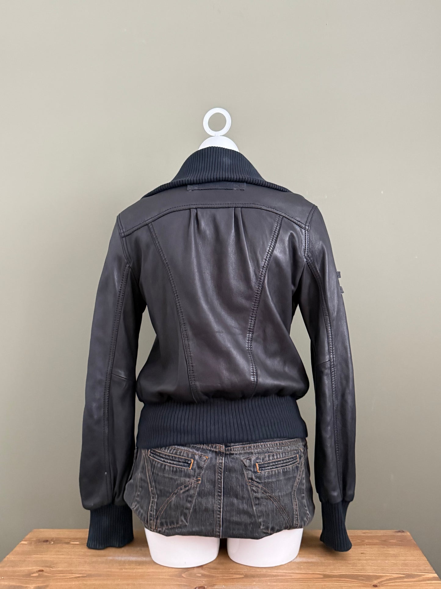 Diesel Leather Bomber Jacket (L)
