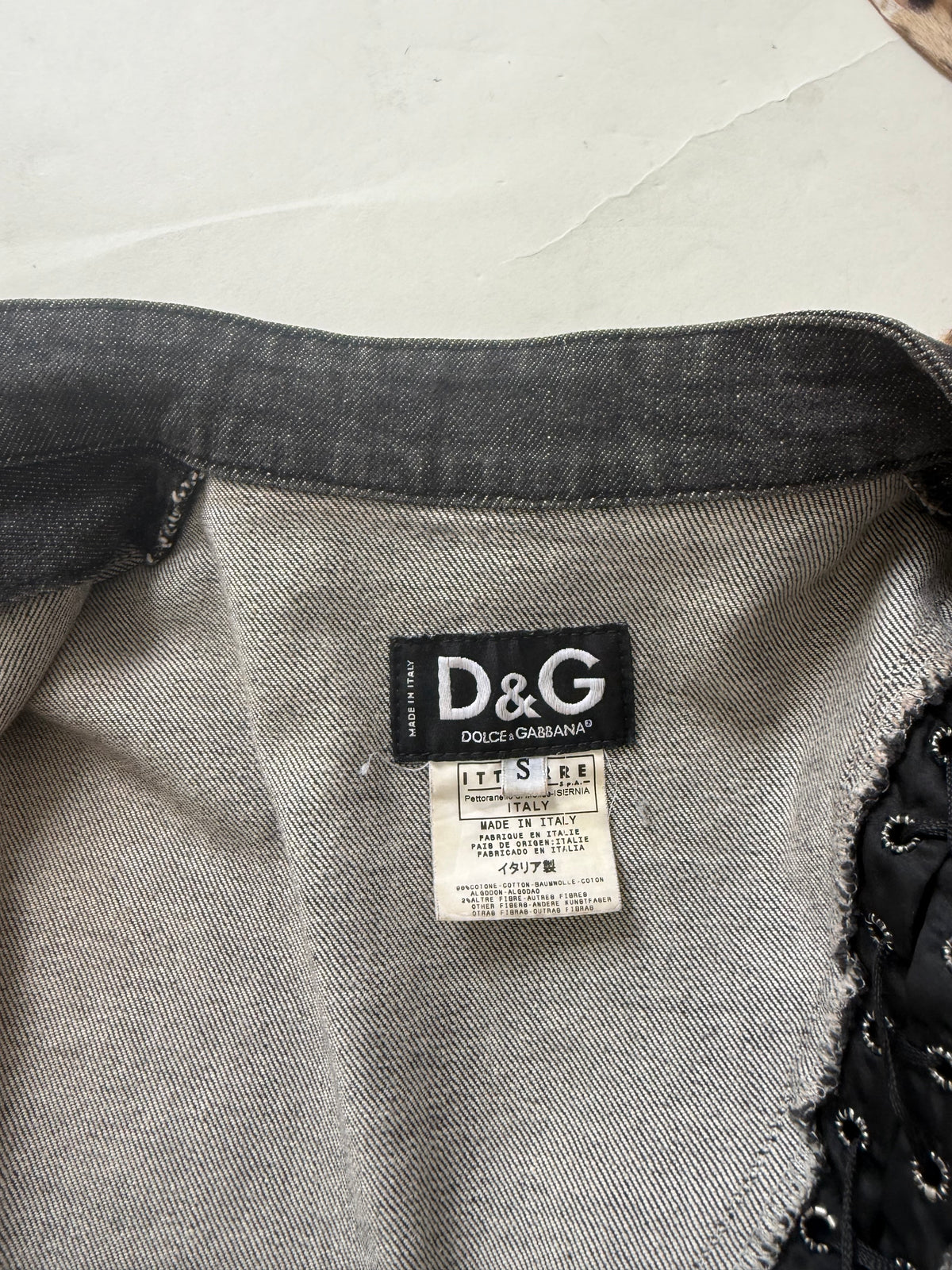 Dolce & Gabbana Denim Lace Up Jacket (S)