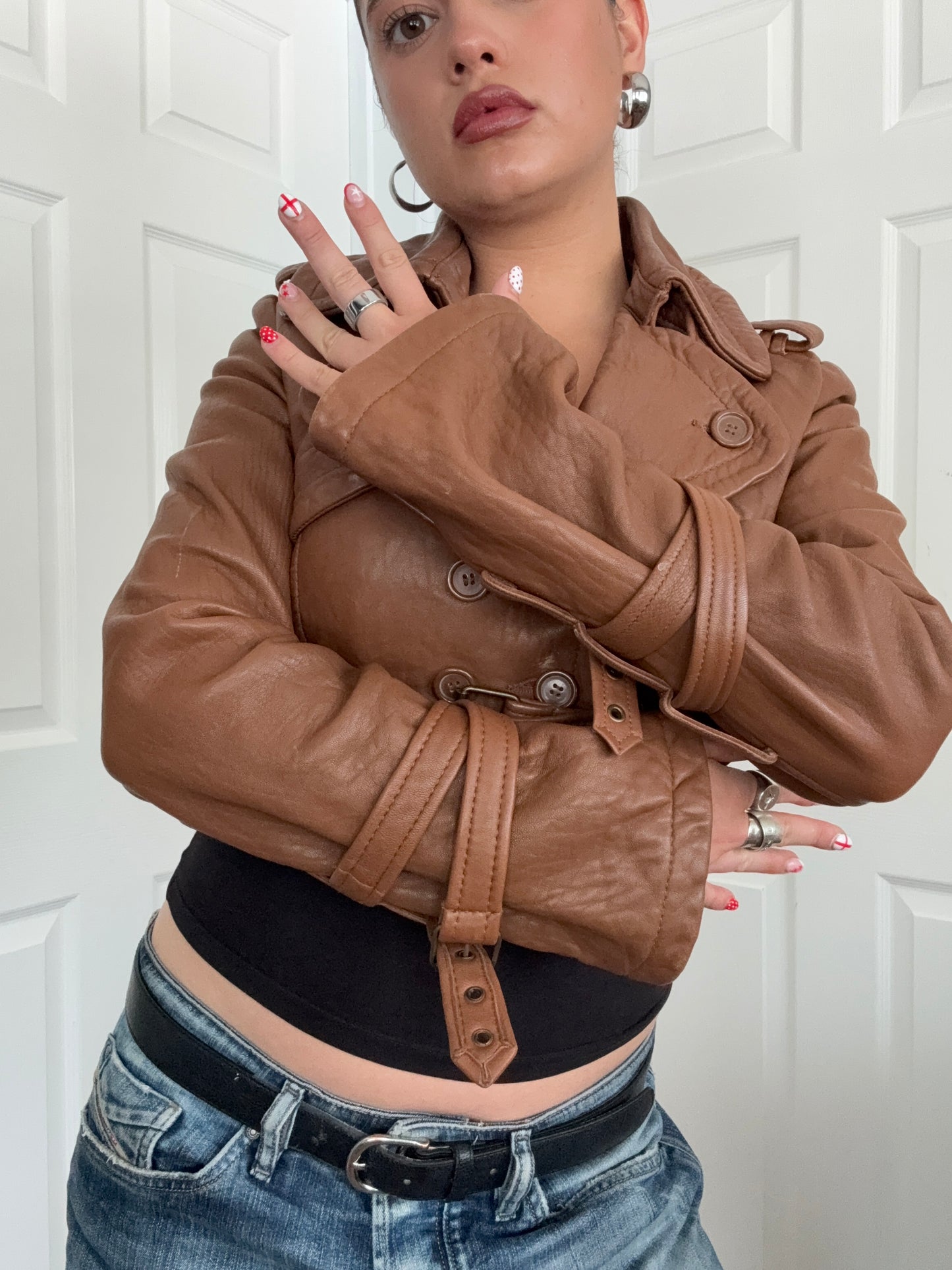 Allsaints Leather 2 in 1 Jacket (UK10)