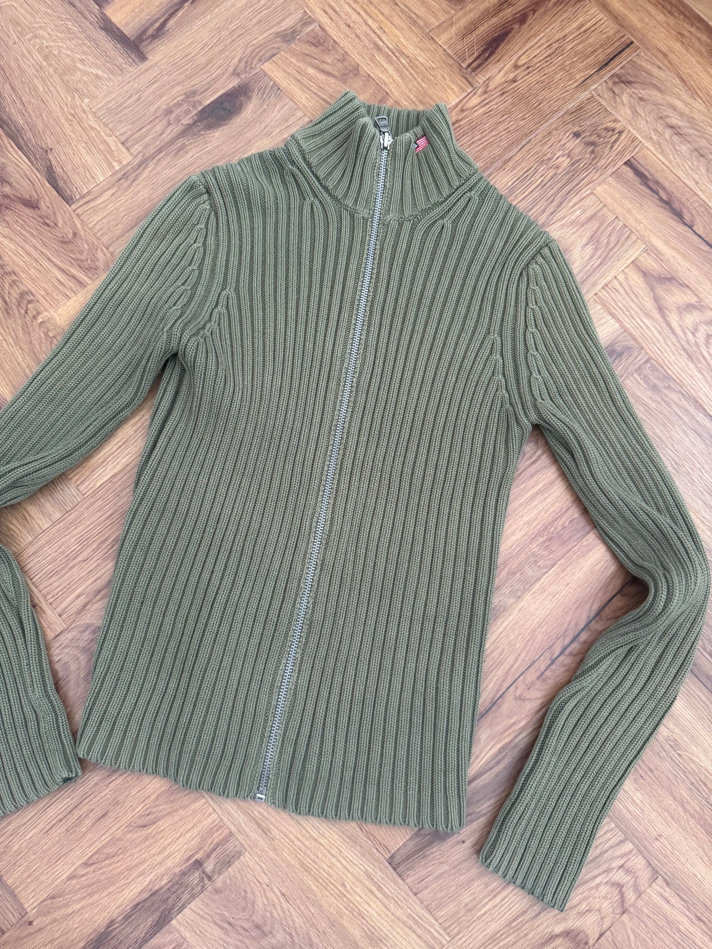 Ralph Lauren Khaki Zip Jumper (S)