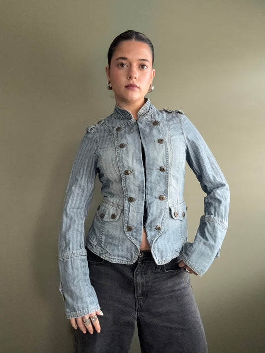 Karen Millen Denim Military Jacket (UK12)