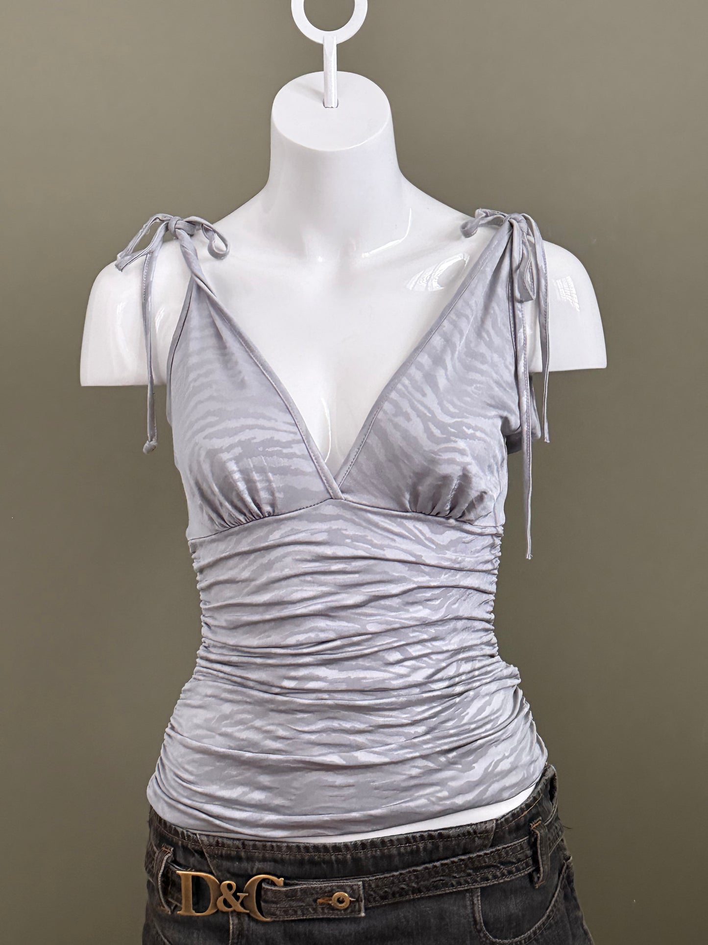 Jane Norman Silver Zebra Top (UK12)