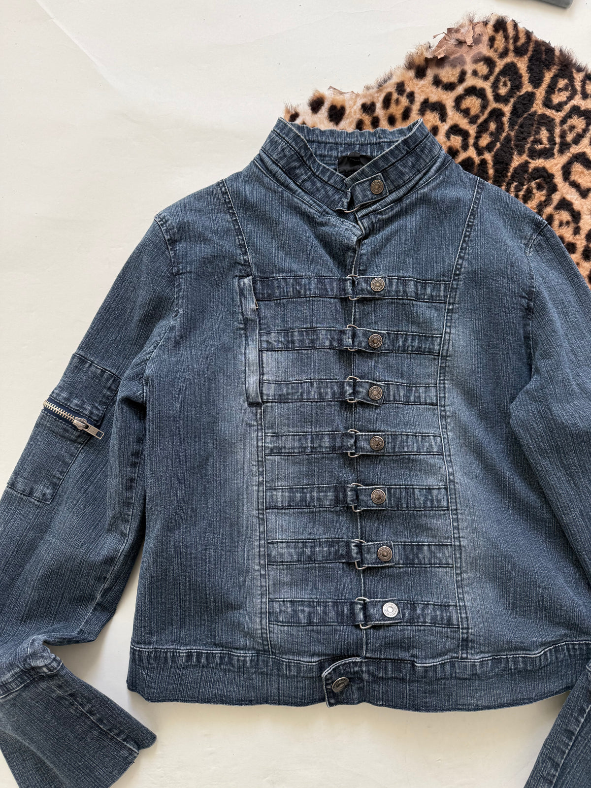 Denim Military Jacket (M)