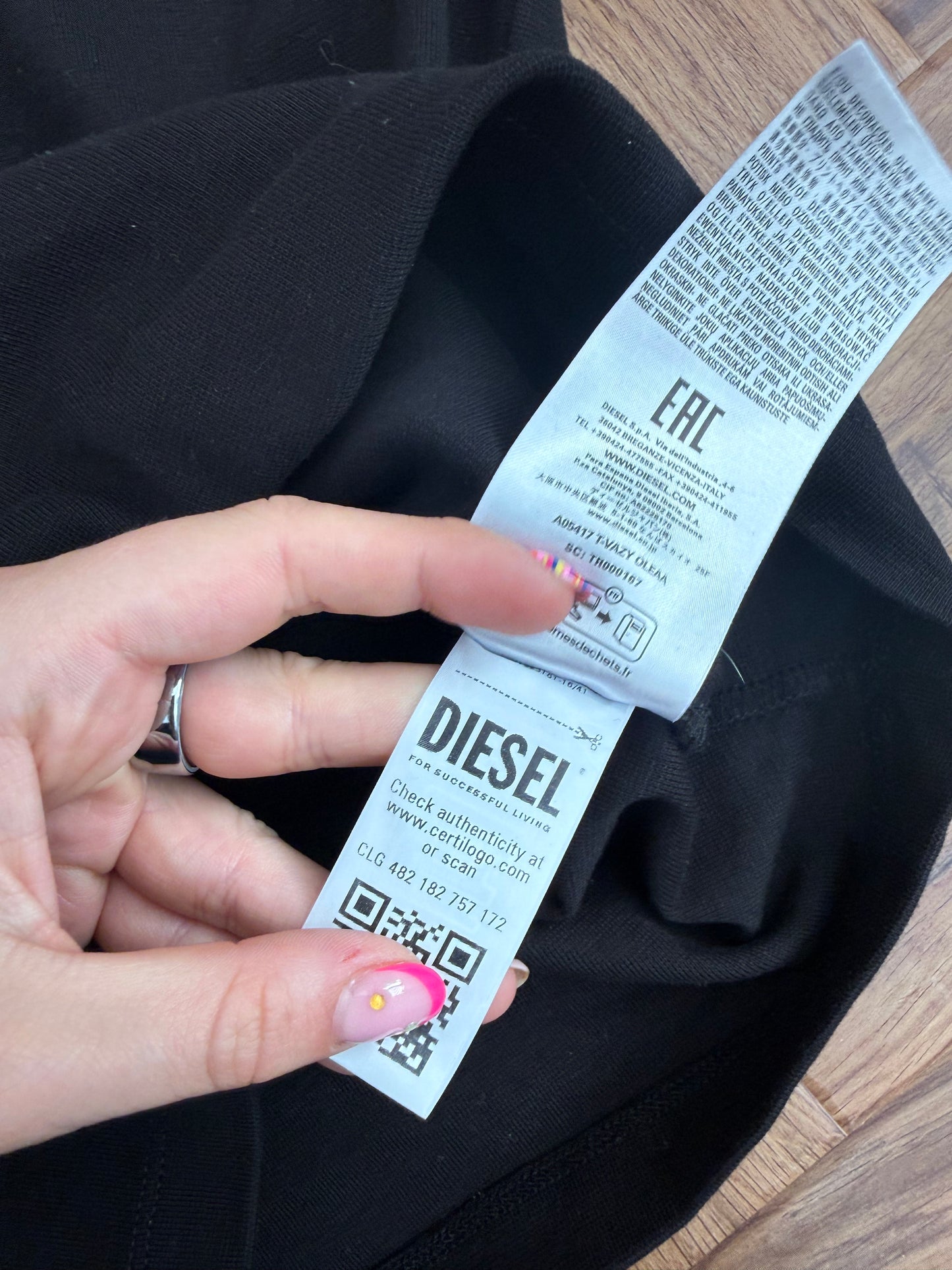 Diesel Zip Baby Tee (XS)