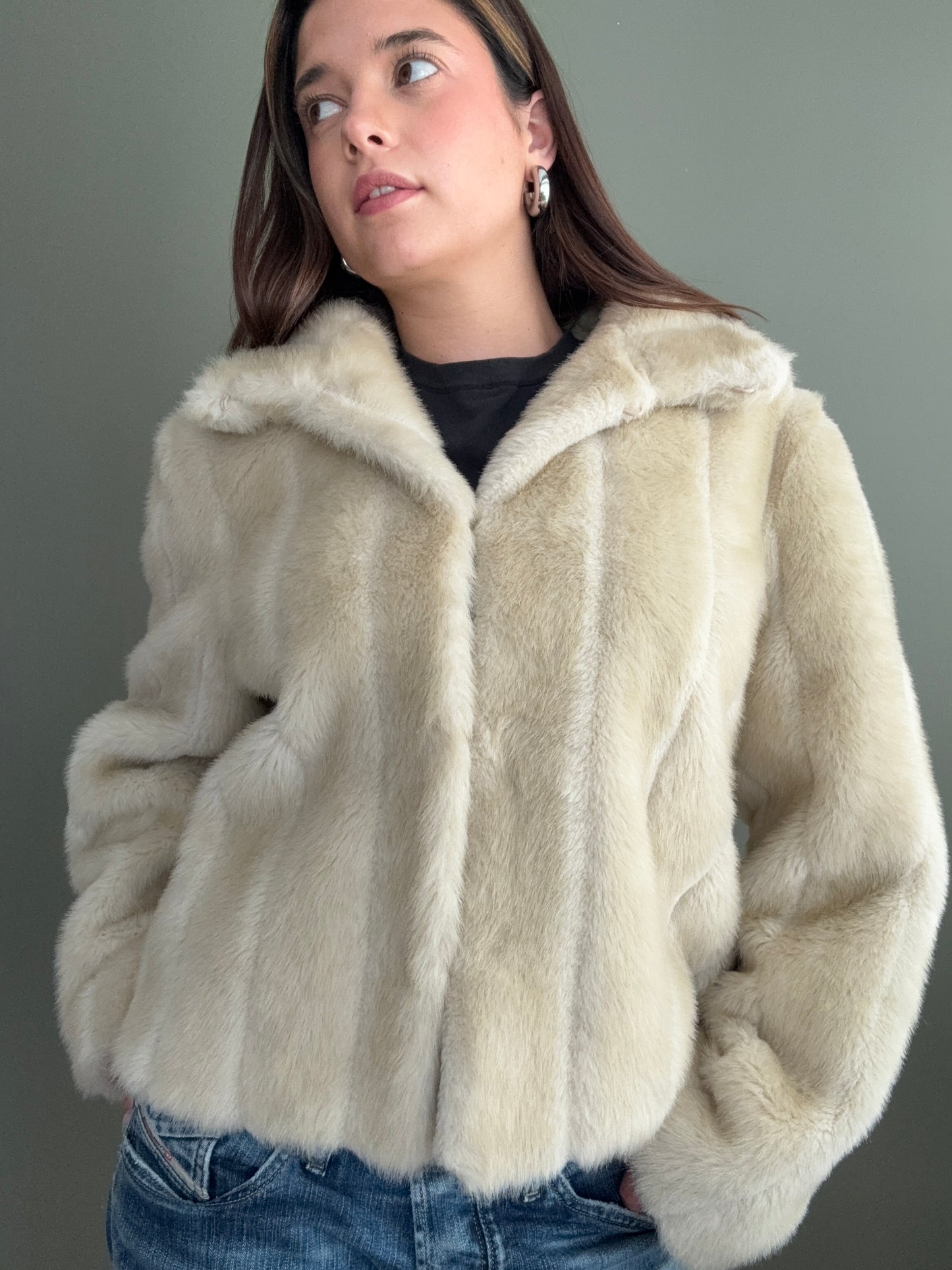 Faux Fur Jacket (M)