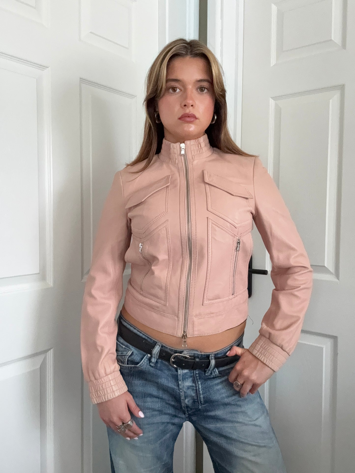 DKNY Leather Jacket (S)