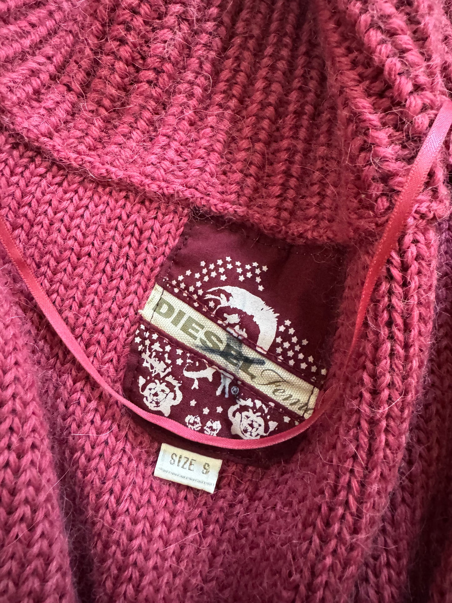 Diesel Pink Knitted Cardigan (S)