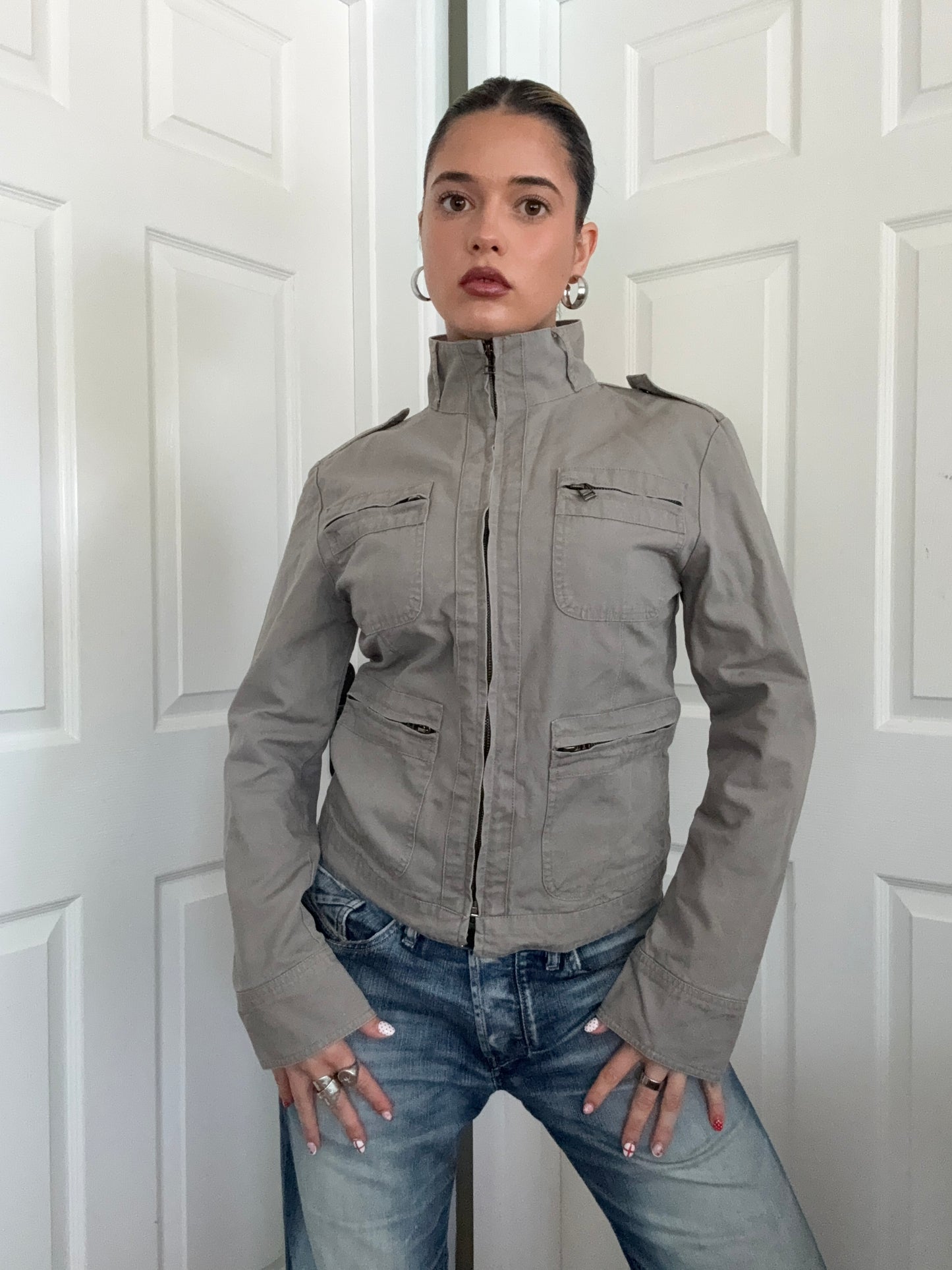 Y2K Cargo Jacket (M)