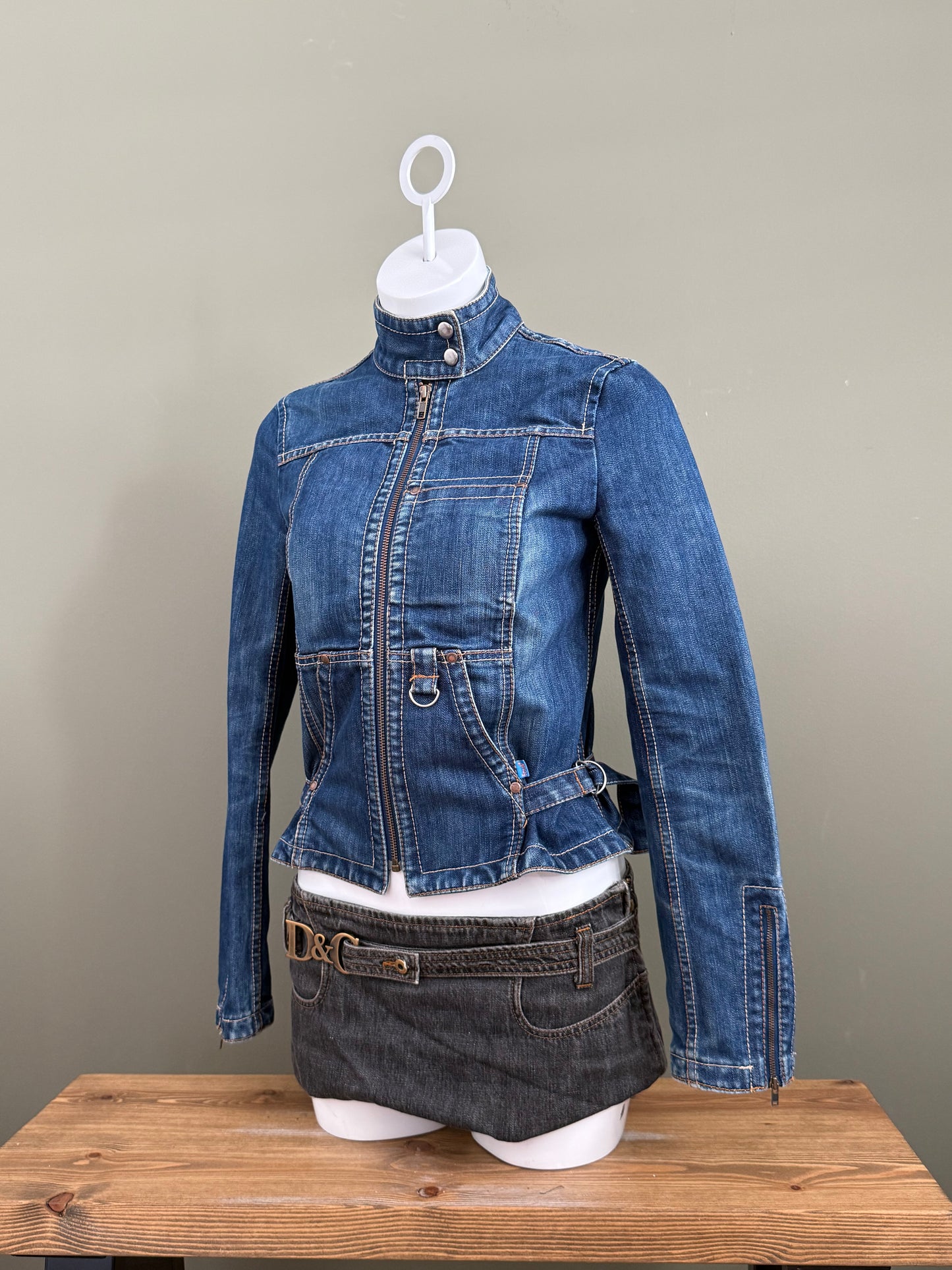 French Connection Denim Cargo Jacket (UK10)