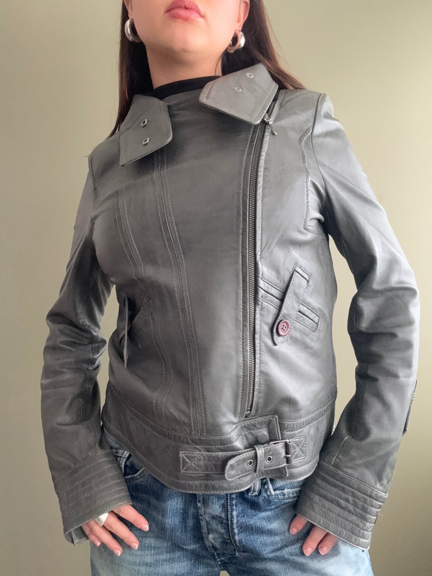 Leather Buckle Jacket (XL)