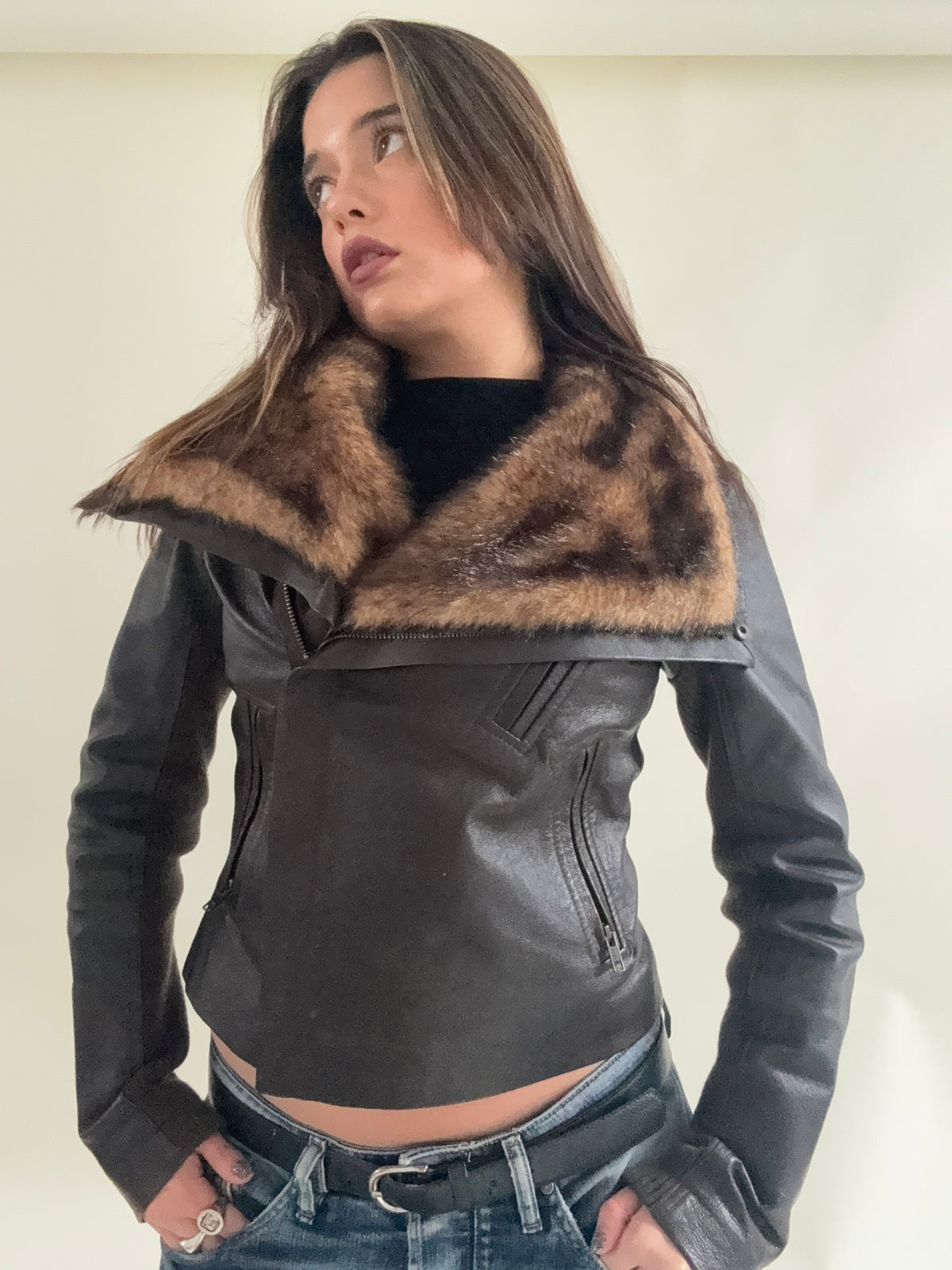 Morgan De Toi Asymmetric Leather Jacket (S)