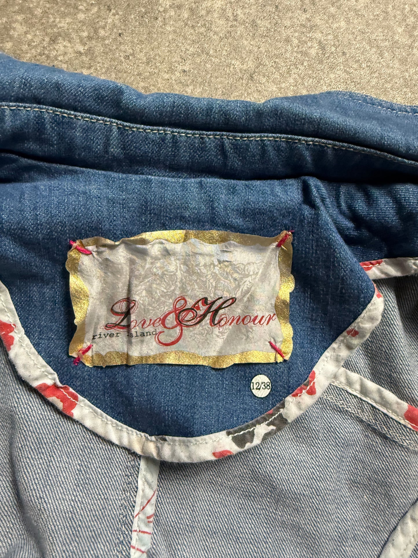 Denim Fitted Shortsleeve Jacket (UK12)