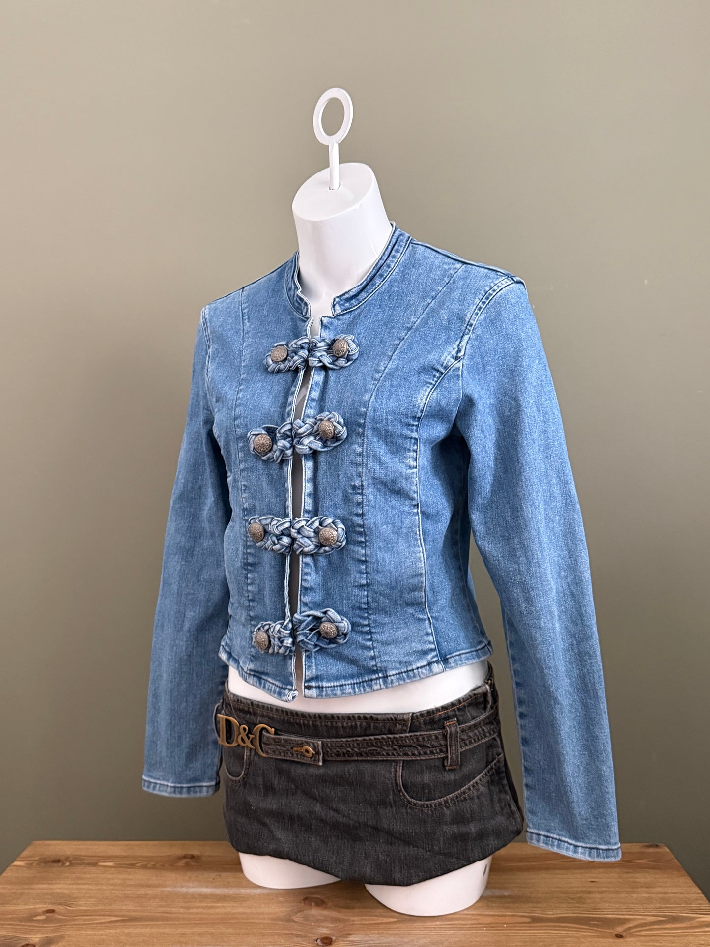 Denim Military Laura Ashley Jacket (UK10)