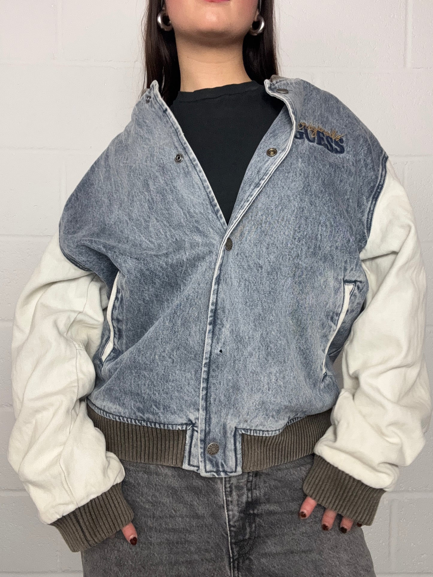 Guess Varsity Denim Jacket (M)