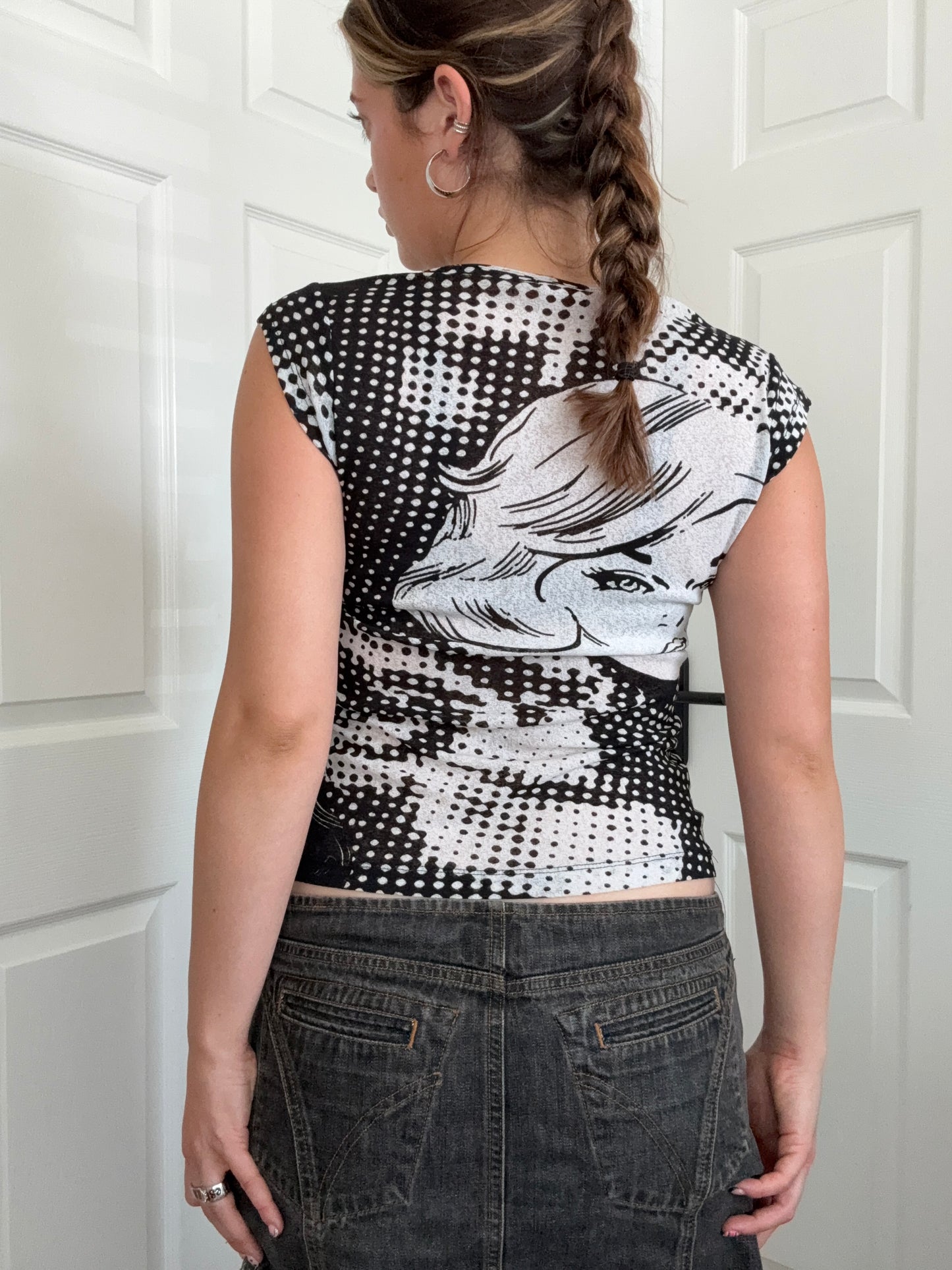 Mesh Graphic Top (S)