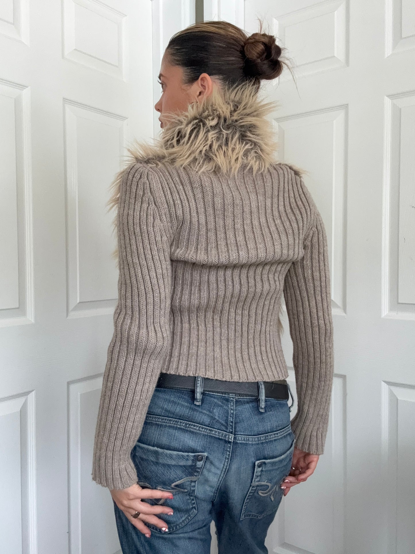 Morgan De Toi Faux Fur Double Zip Jumper (S)