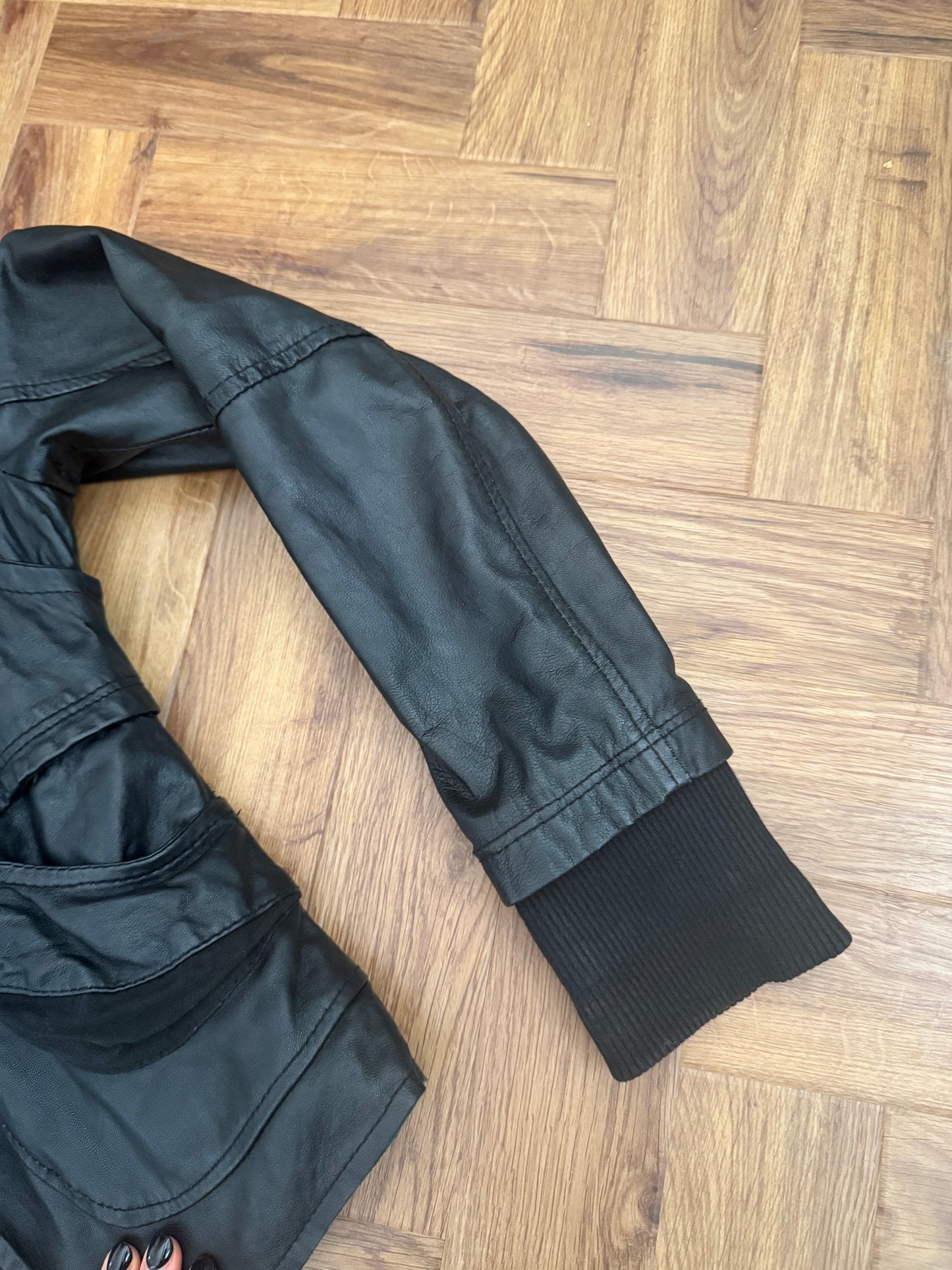 Morgan De Toi Leather Bomber Jacket (S)