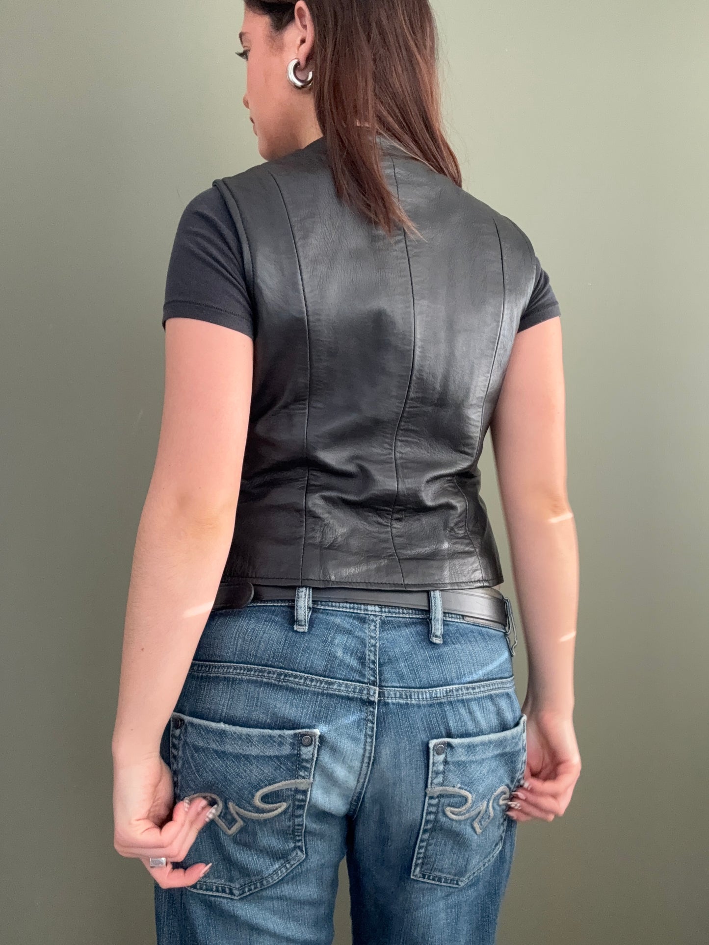 Leather Waistcoat (UK10)