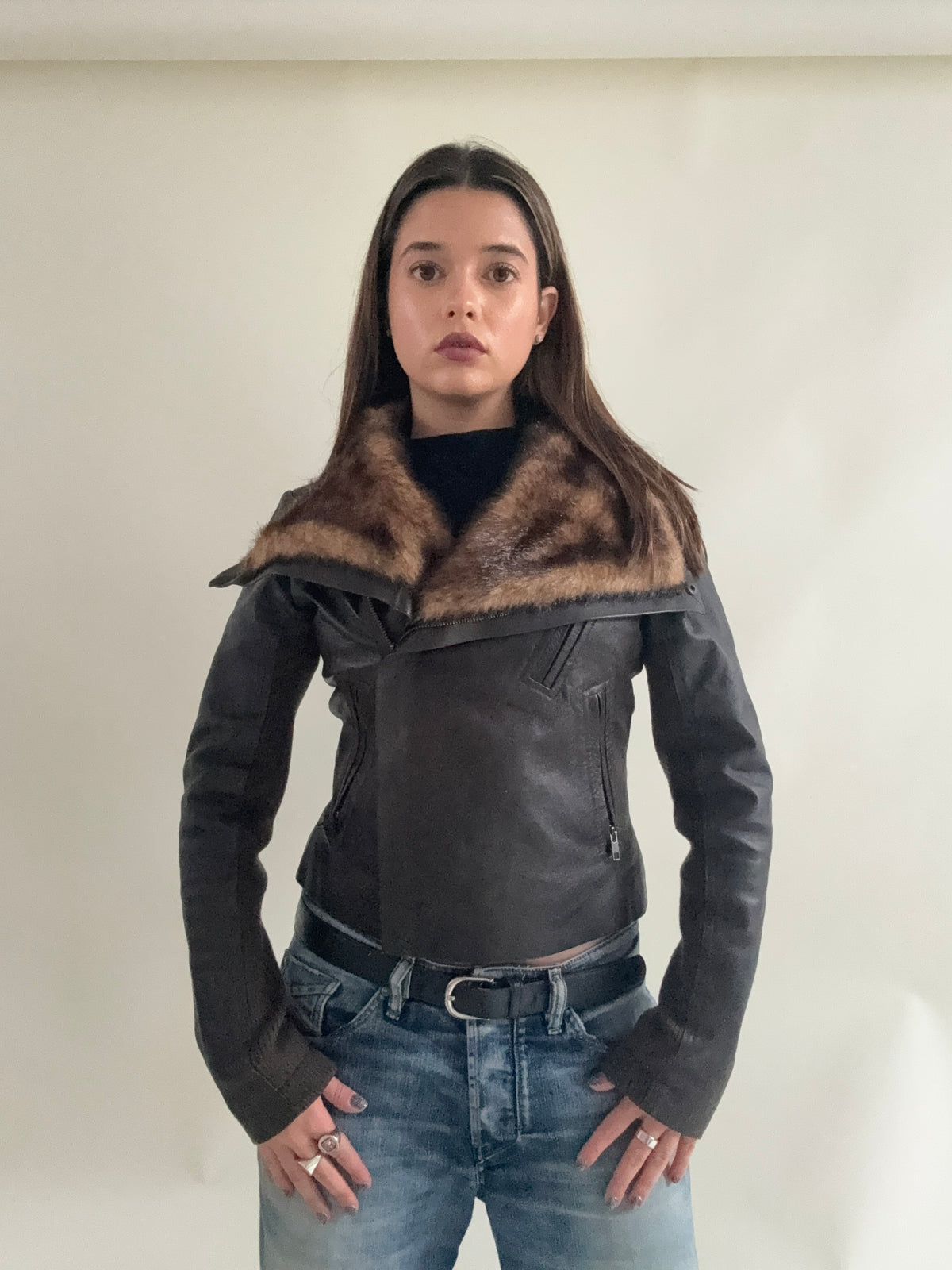 Morgan De Toi Asymmetric Leather Jacket (S)