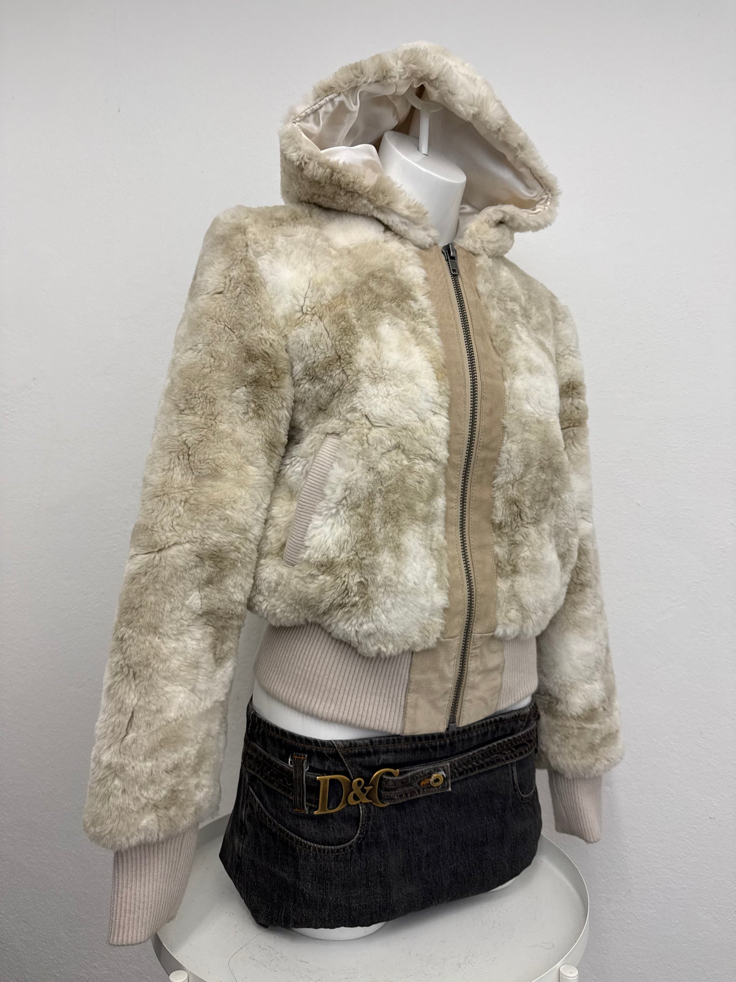 Faux Fur Bomber Jacket (UK12)