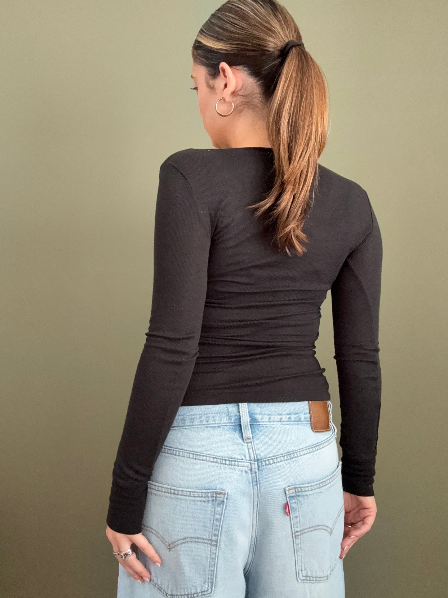 Tommy Hilfiger Fitted Henley Top (XS)