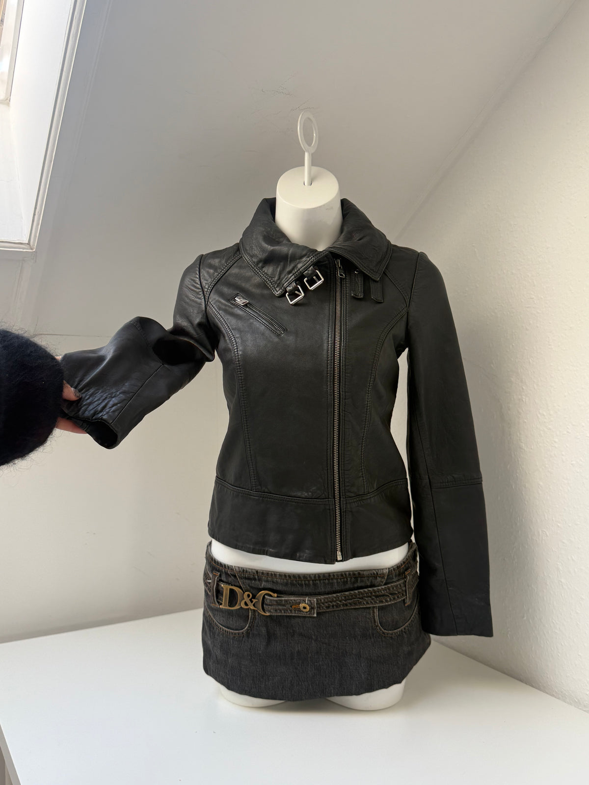 Vintage Allsaints Leather Buckle Jacket (UK8)