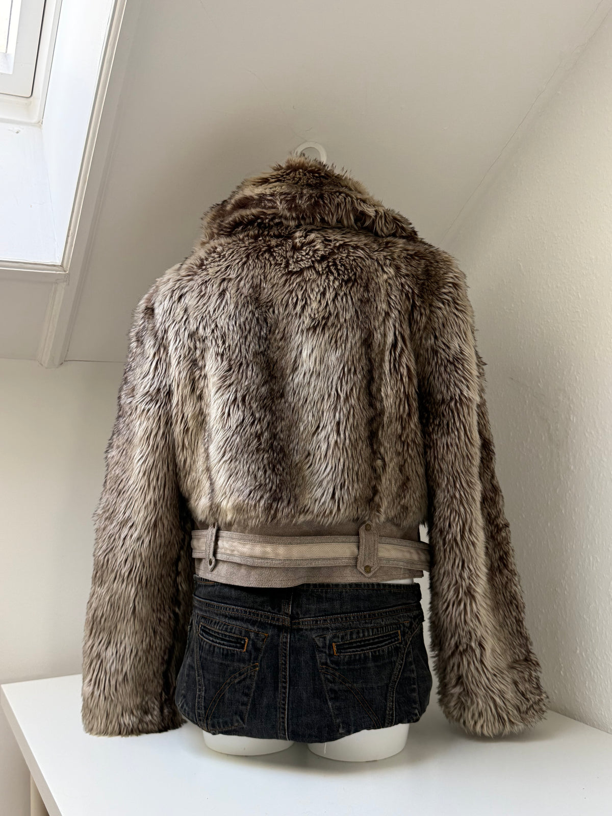 Faux Fur Bomber Jacket (UK16)