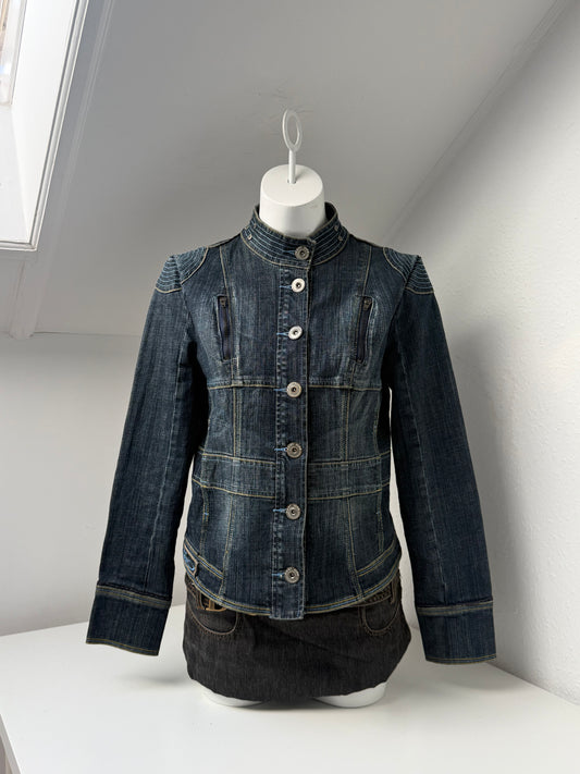 Vintage Denim Corset Jacket (L)