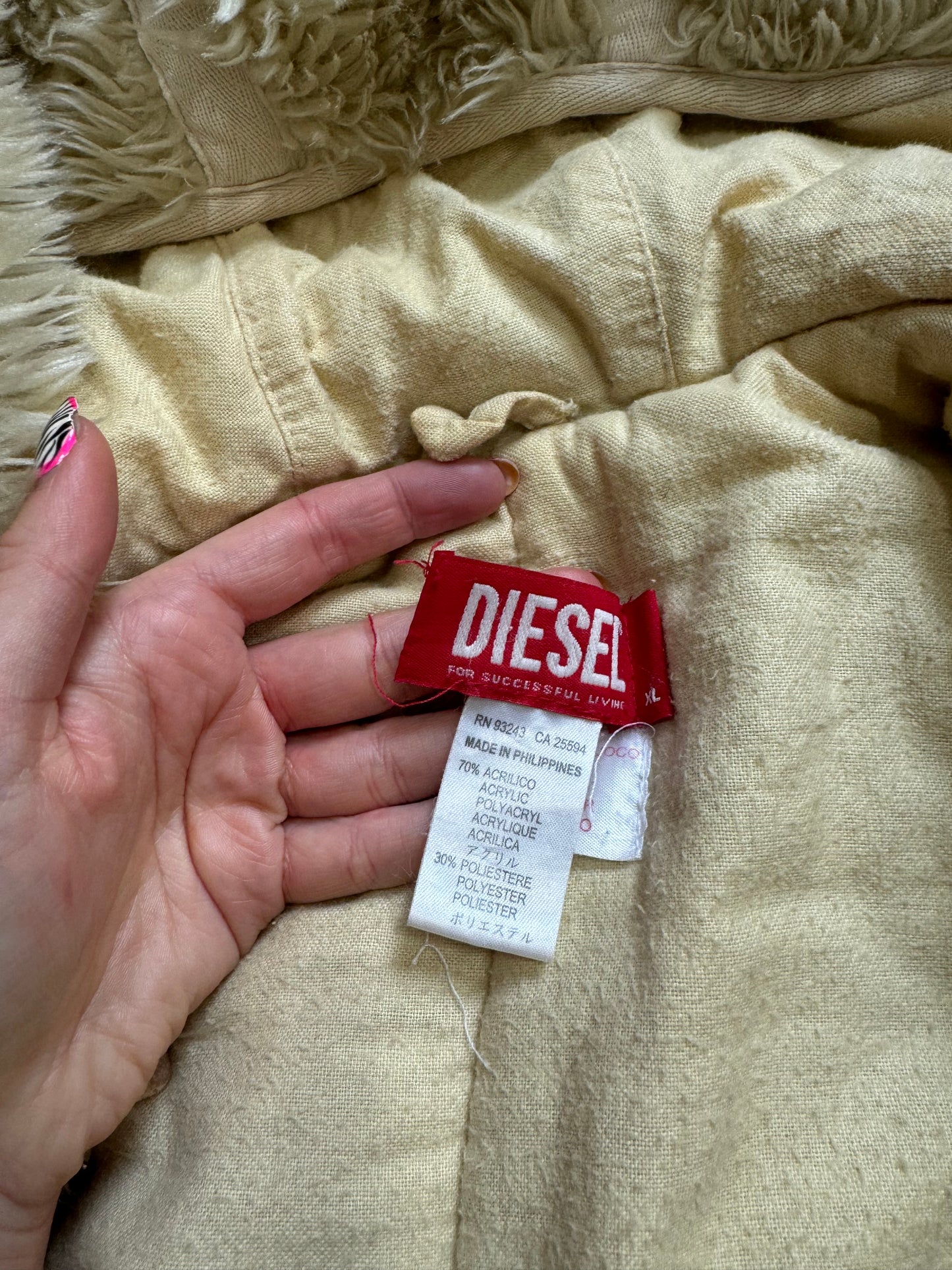 Diesel Faux Fur Jacket