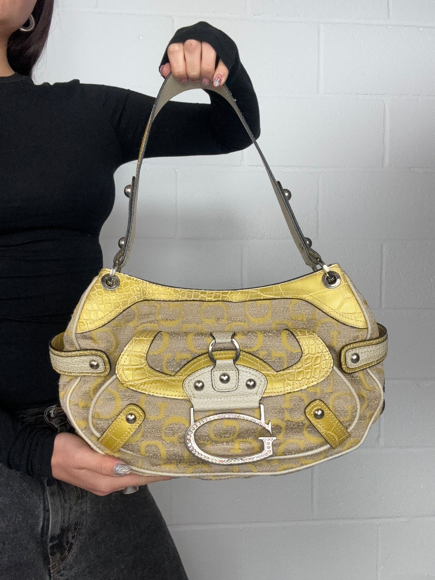 Guess Yellow Shoulder Bag