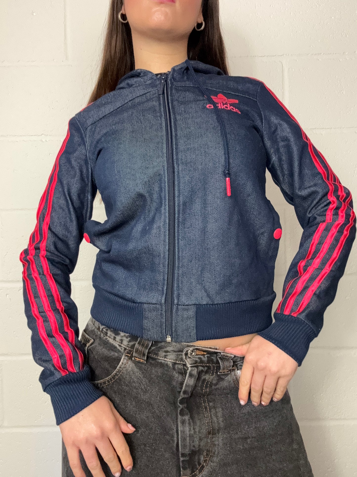 Adidas Denim Zip Hoodie (UK8)