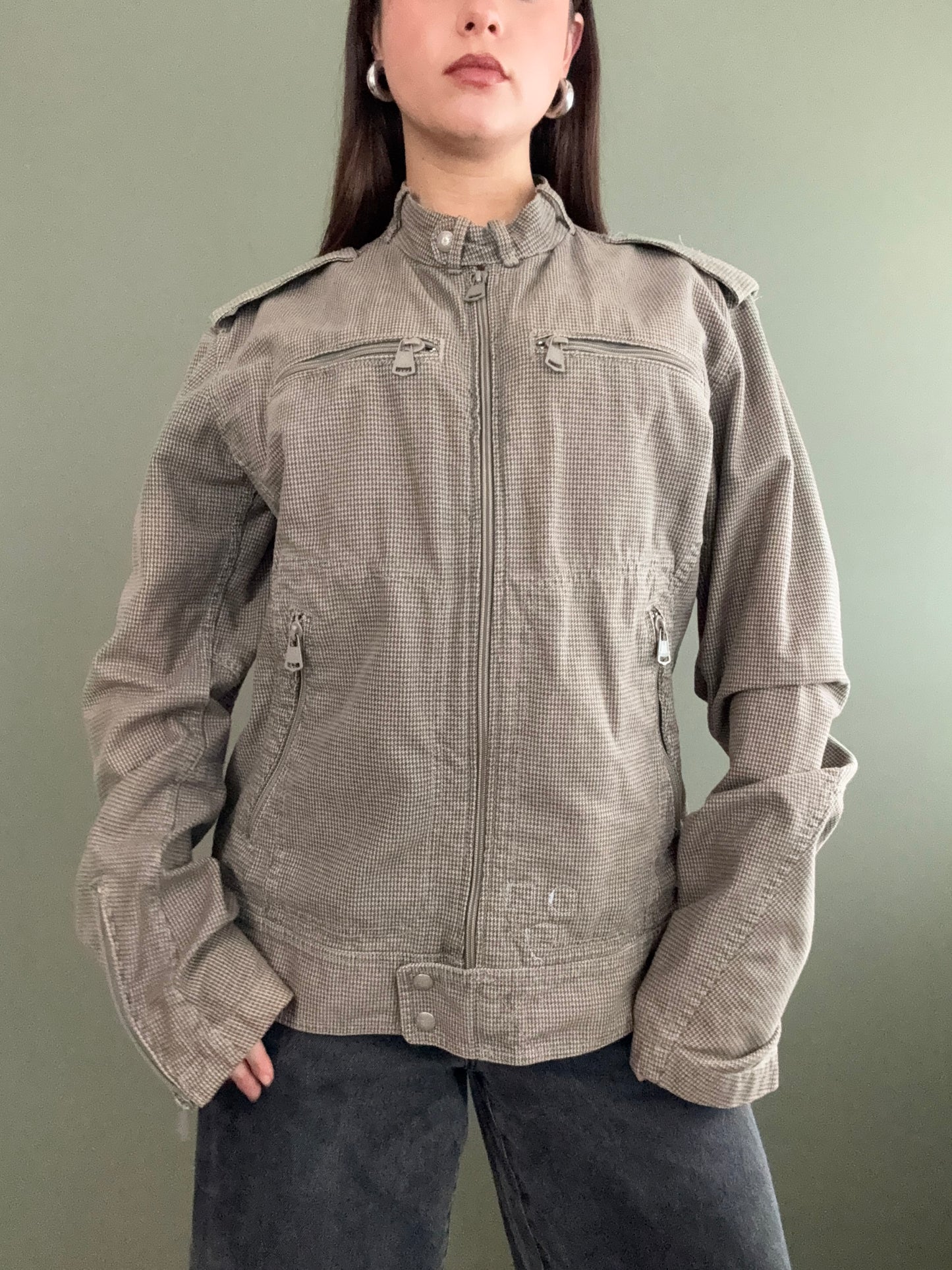 Diesel Dogtooth Biker Jacket (XL)