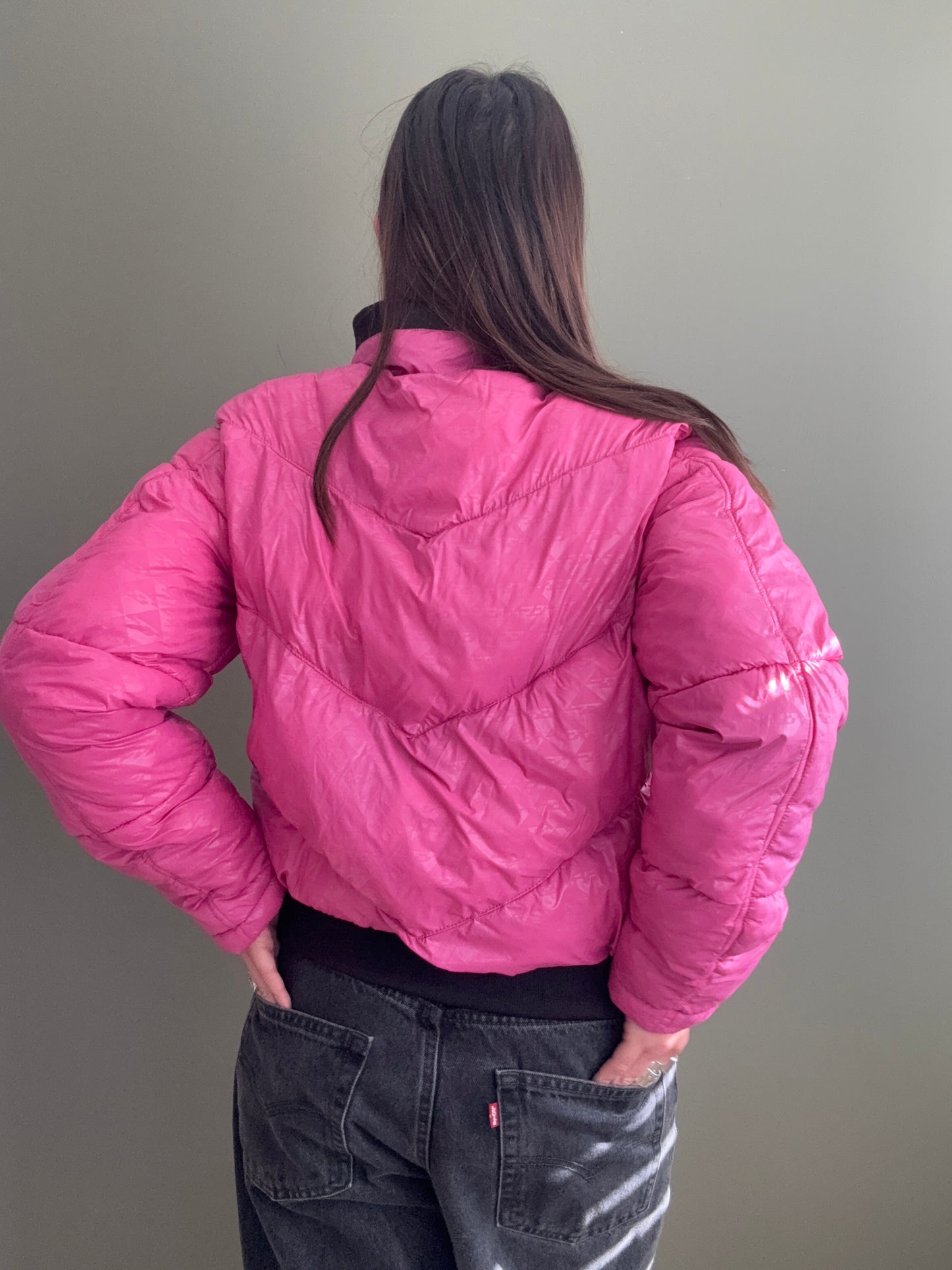 Diesel Pink Puffer Jacket (S)
