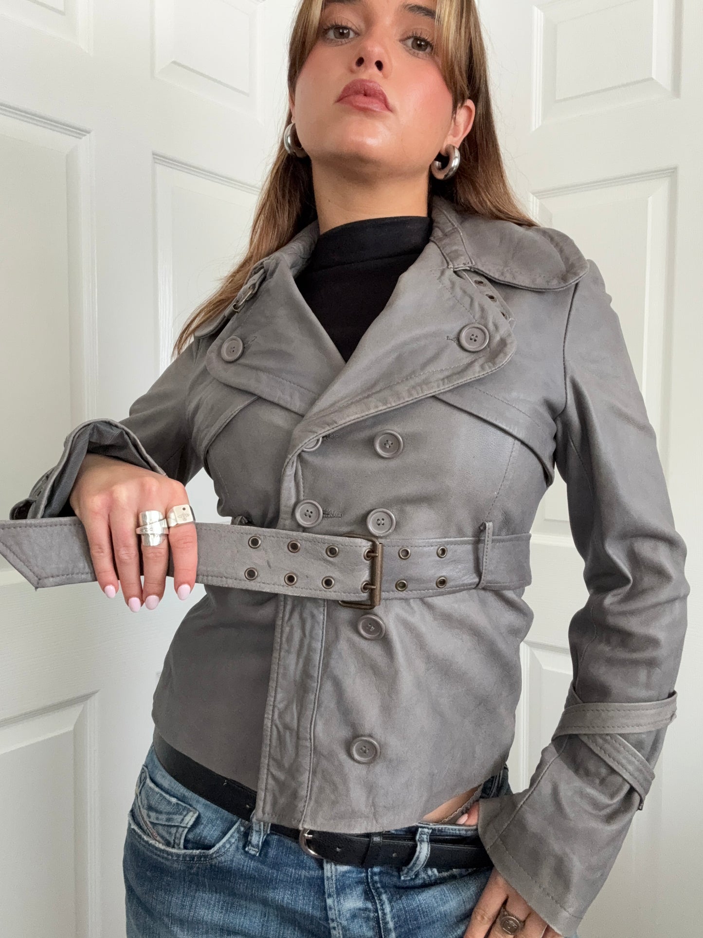 Allsaints 2 in 1 Leather Jacket (UK10)