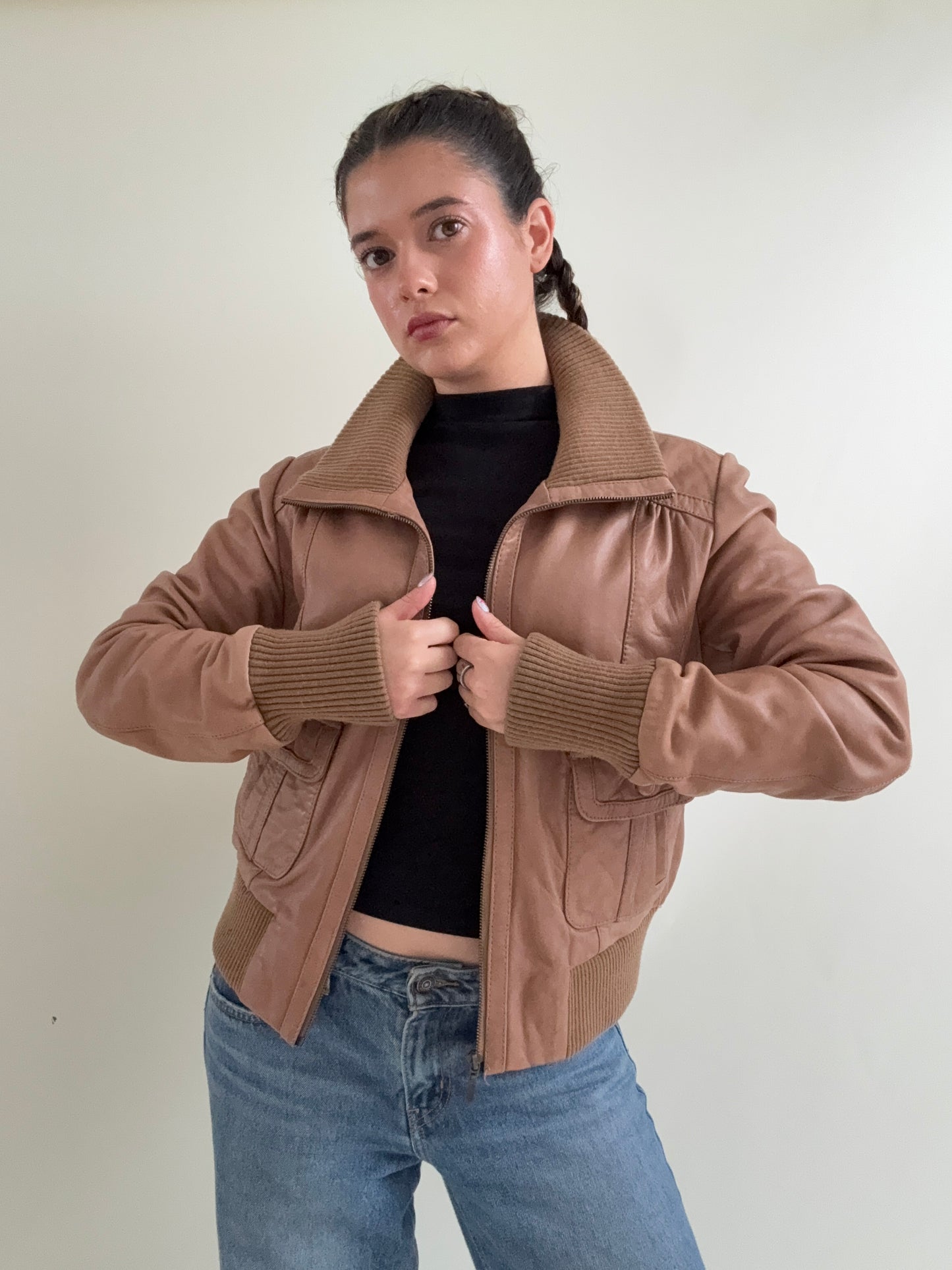 Oasis Leather Jacket (UK16)