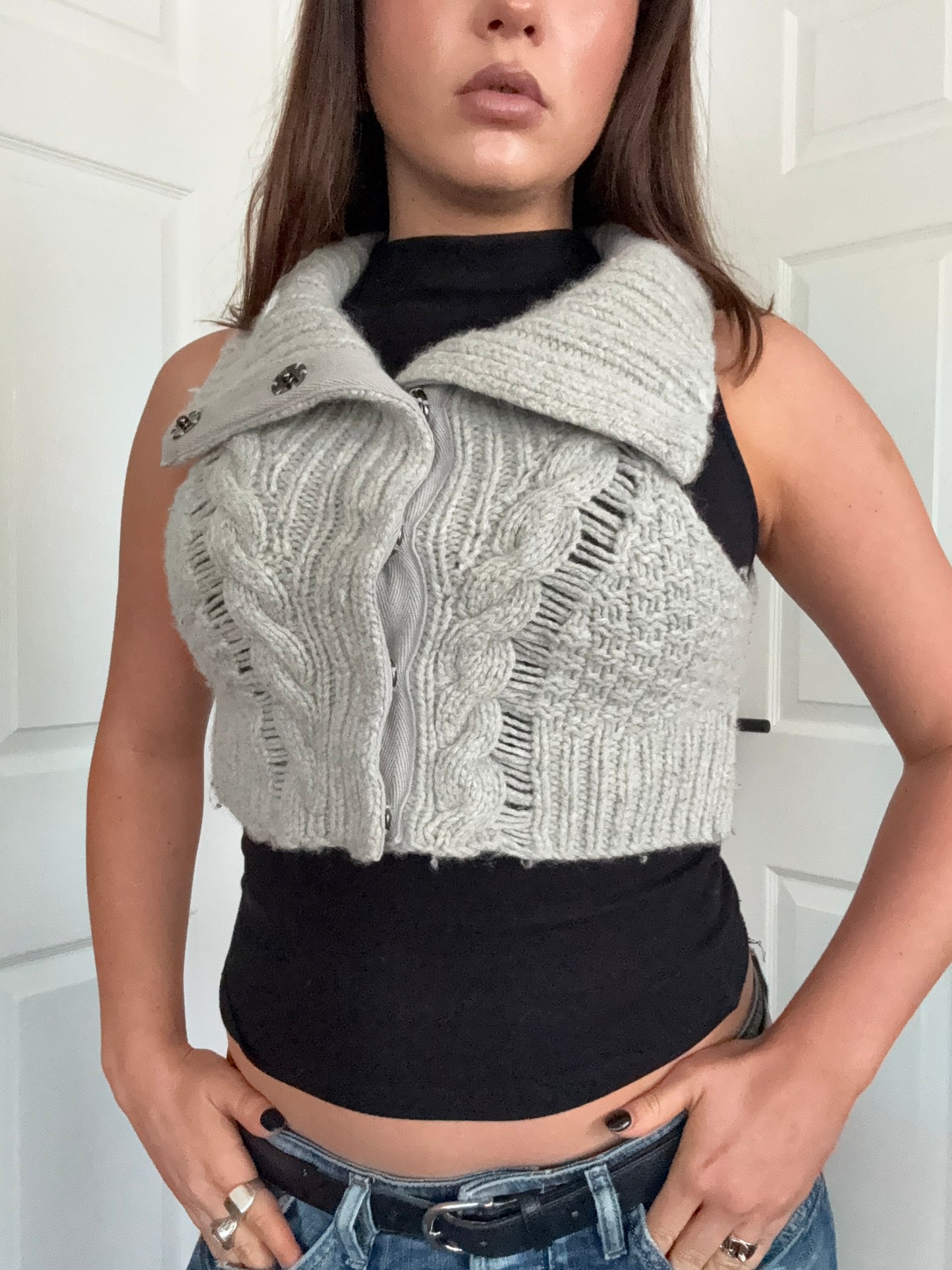 Cropped Knit Allsaints Jumper (UK10)