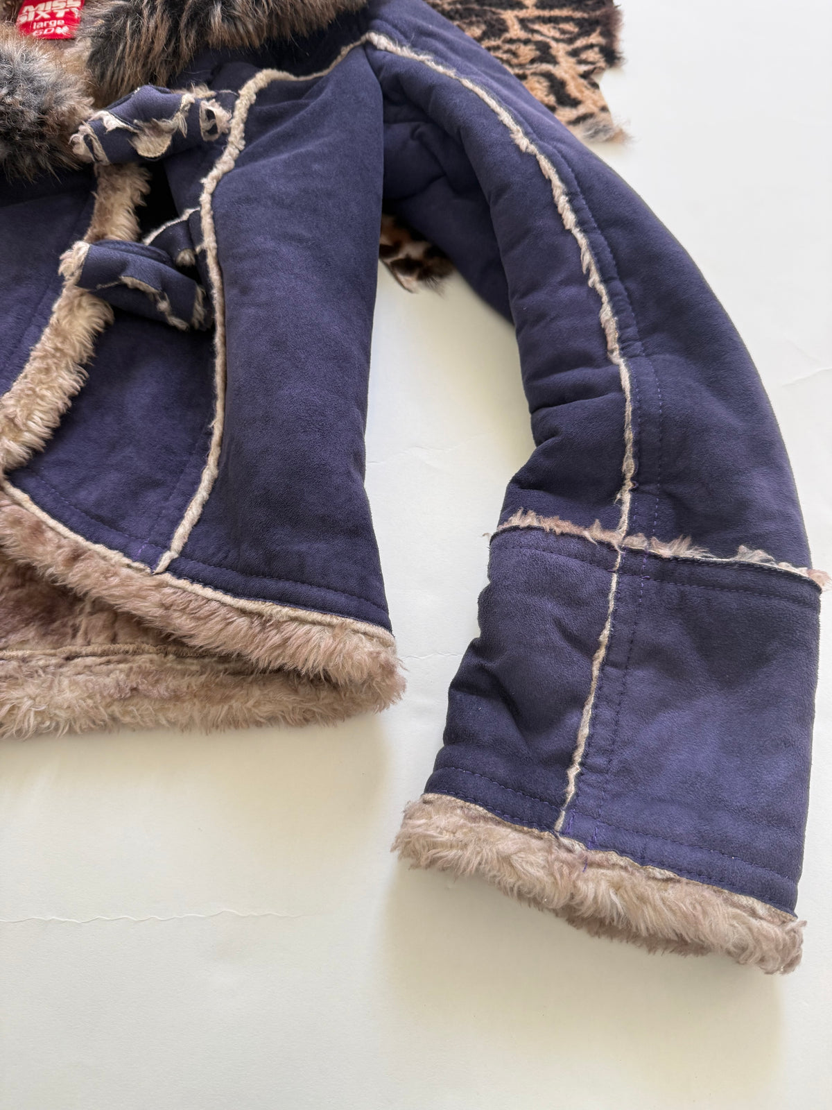 Miss Sixty Purple Faux Fur Jacket (L)