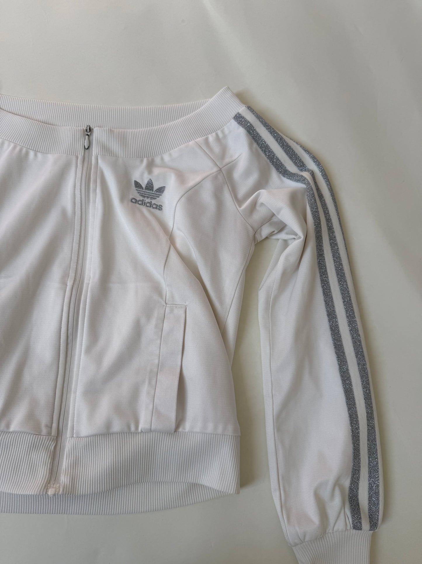 Adidas Off The Shoulder Tracksuit Top (S)