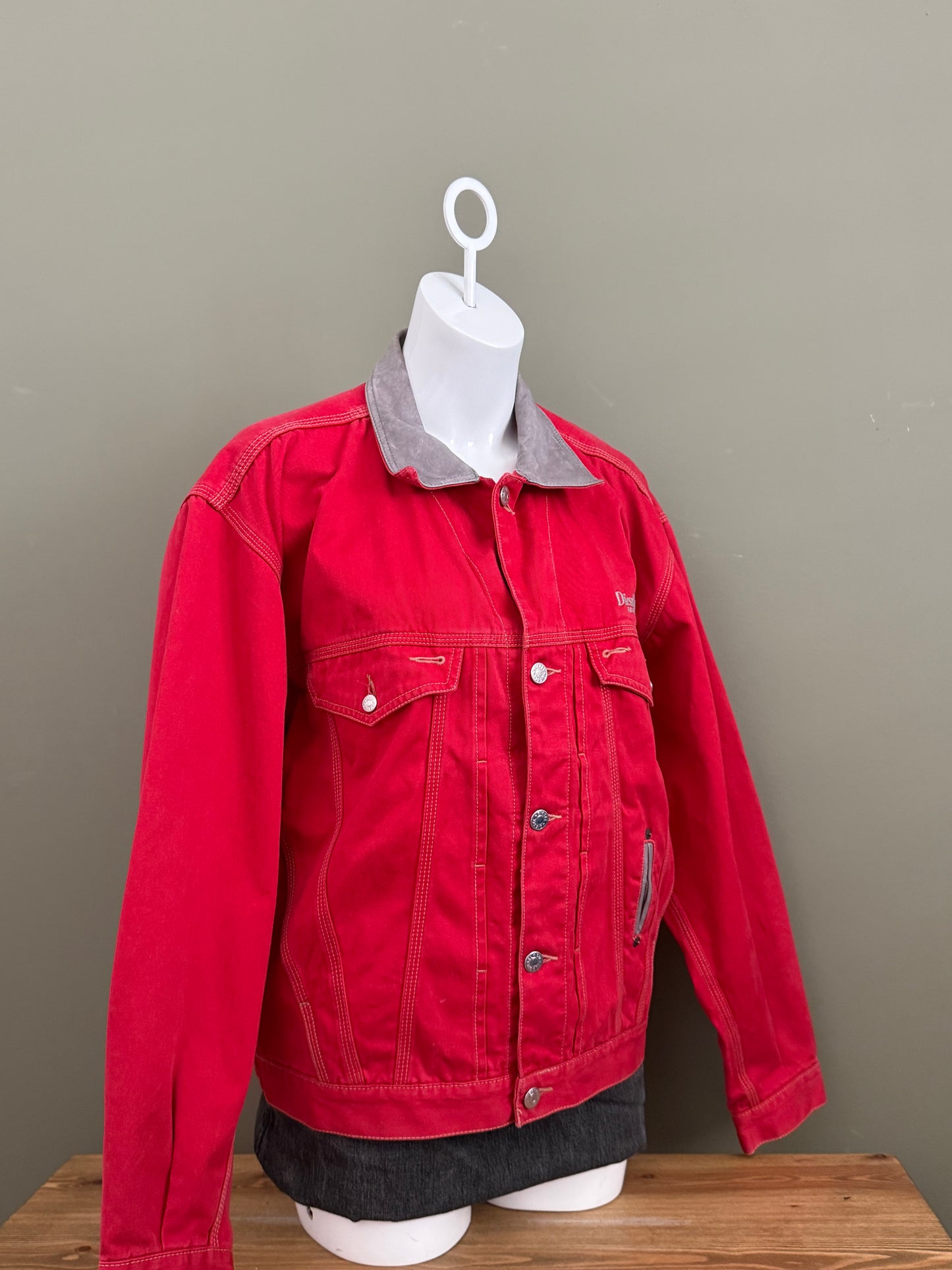 Diesel Red Trucker Jacket (M)