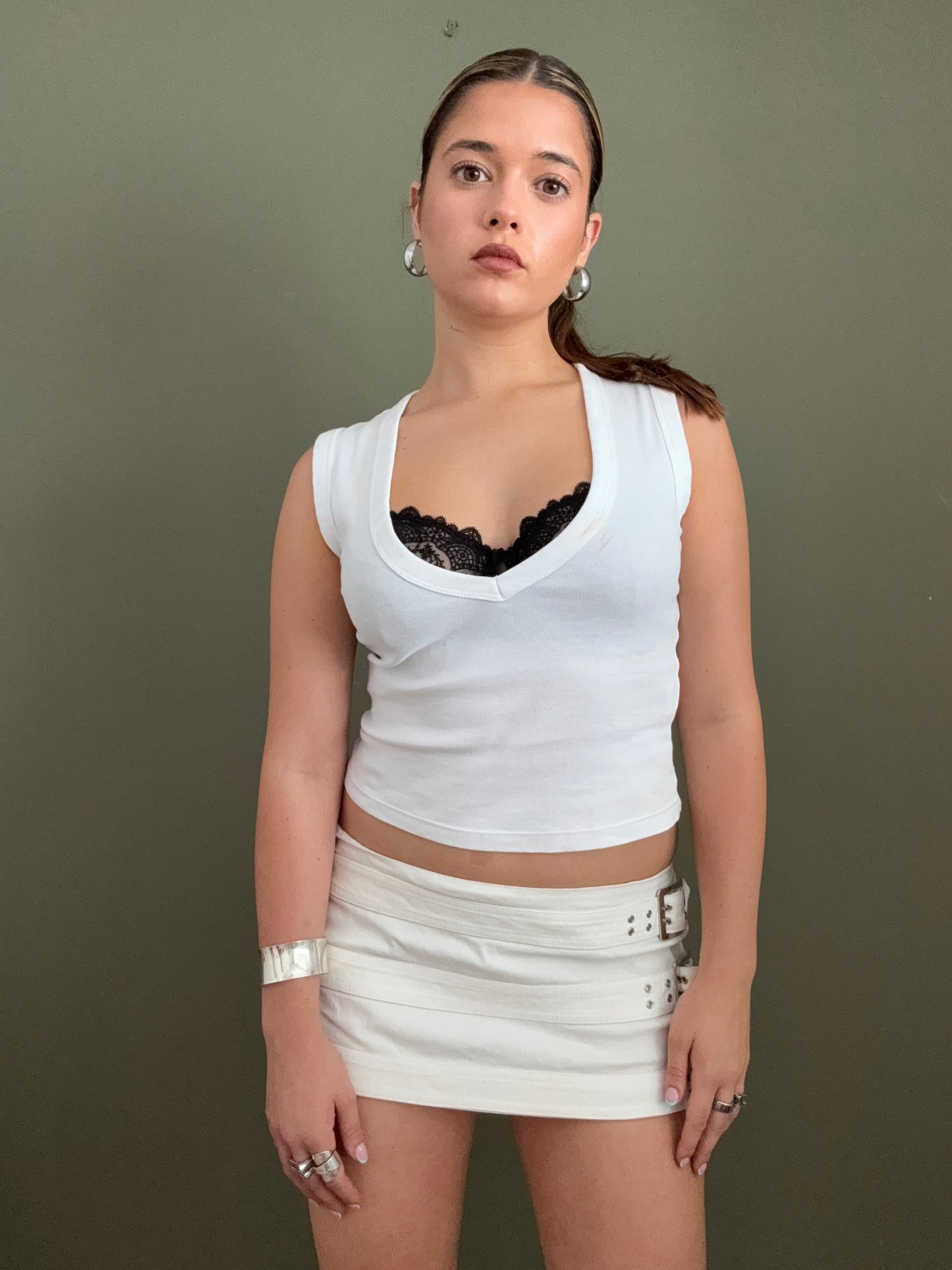 Morgan De Toi Buckle Mini Skirt (S)