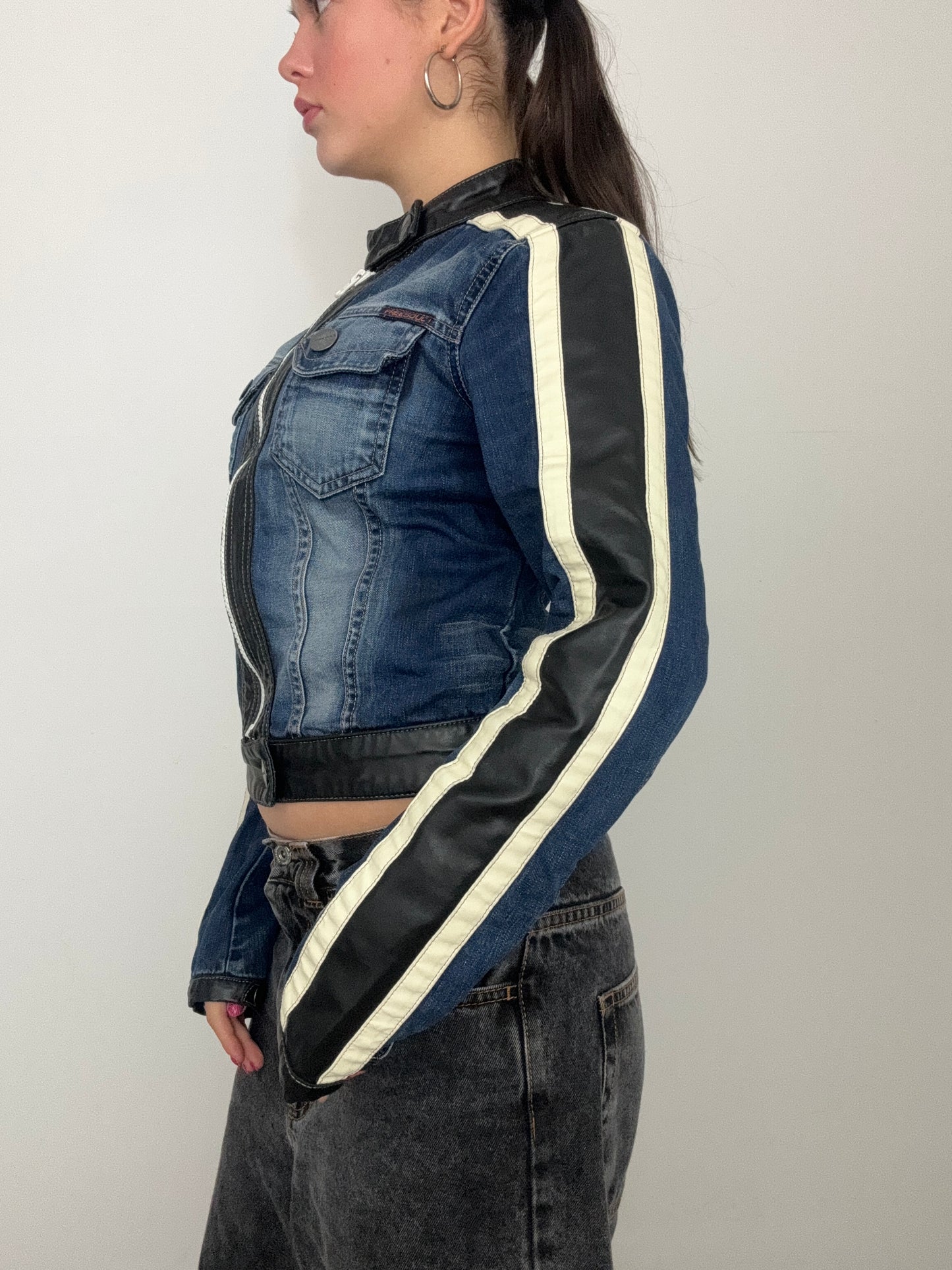 Y2K Denim Biker Jacket