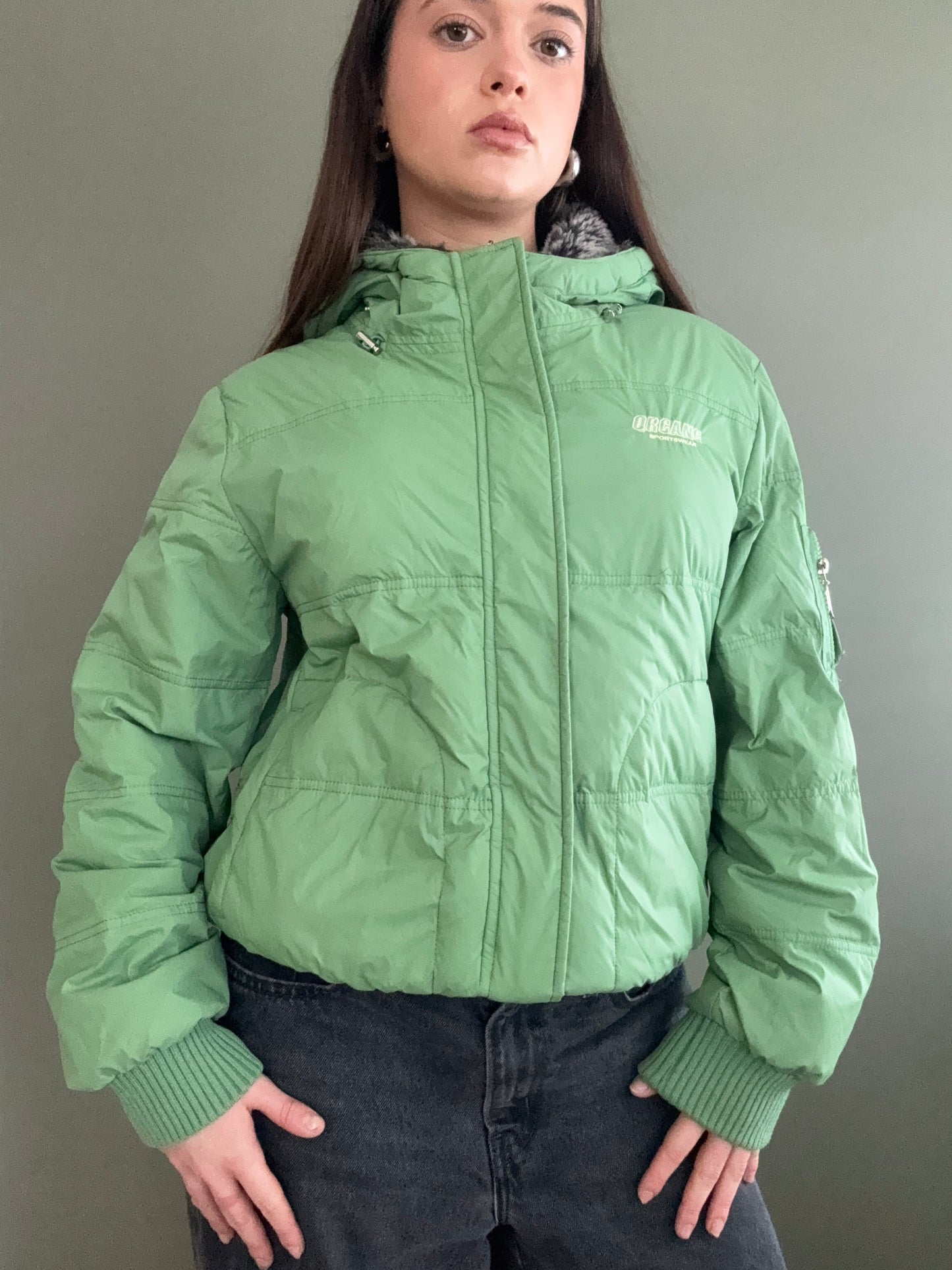 Green Puffer Jacket (M)