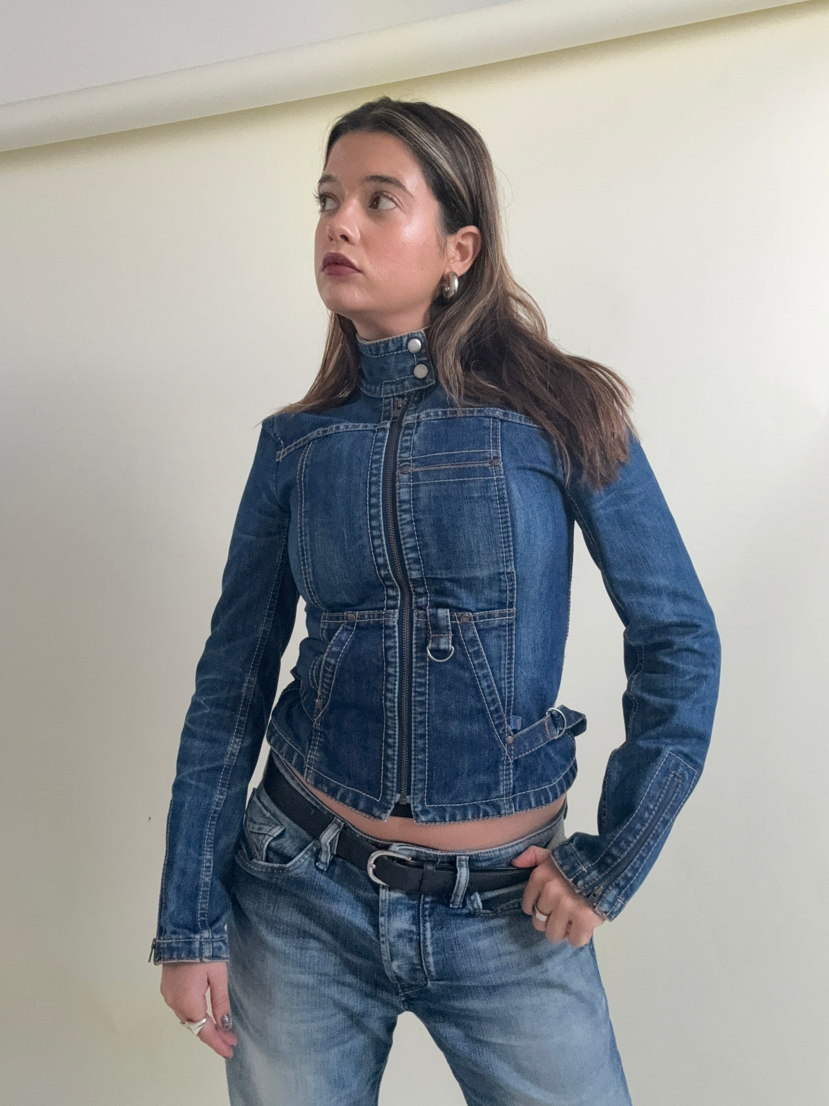 French Connection Denim Cargo Jacket (UK6)