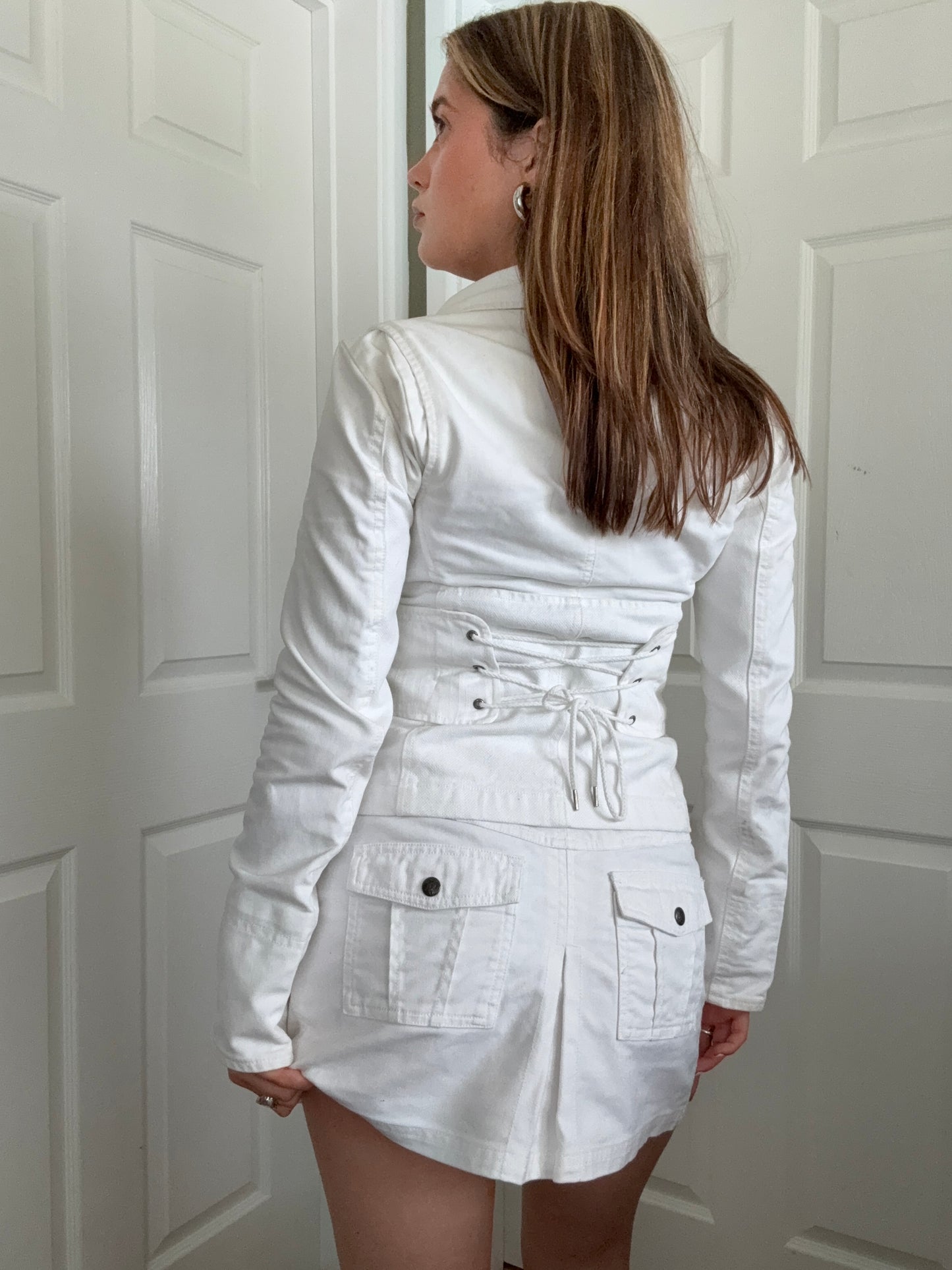 Diesel White Corset Jacket (S)