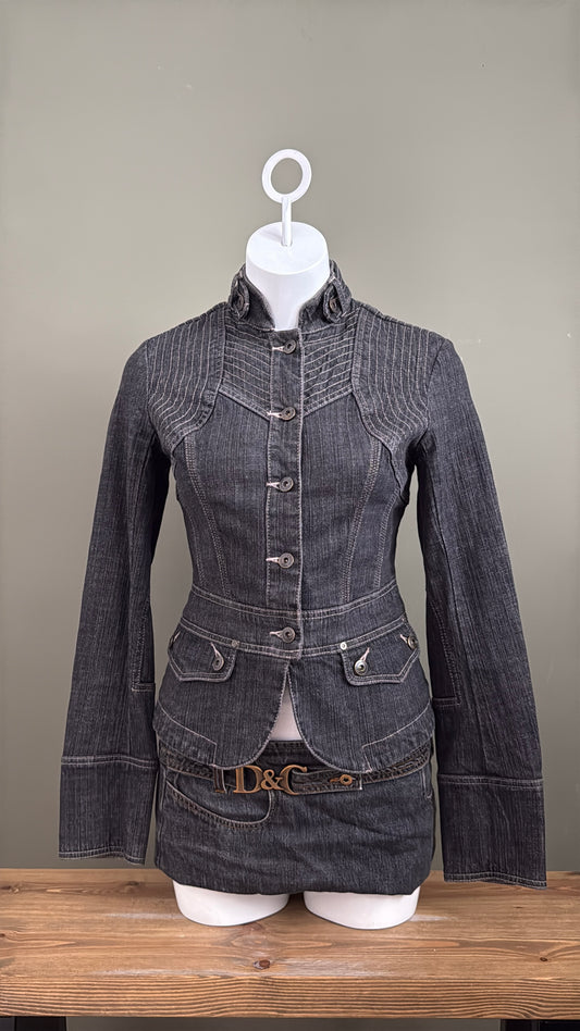 Karen Millen Denim Corset Jacket (UK10)